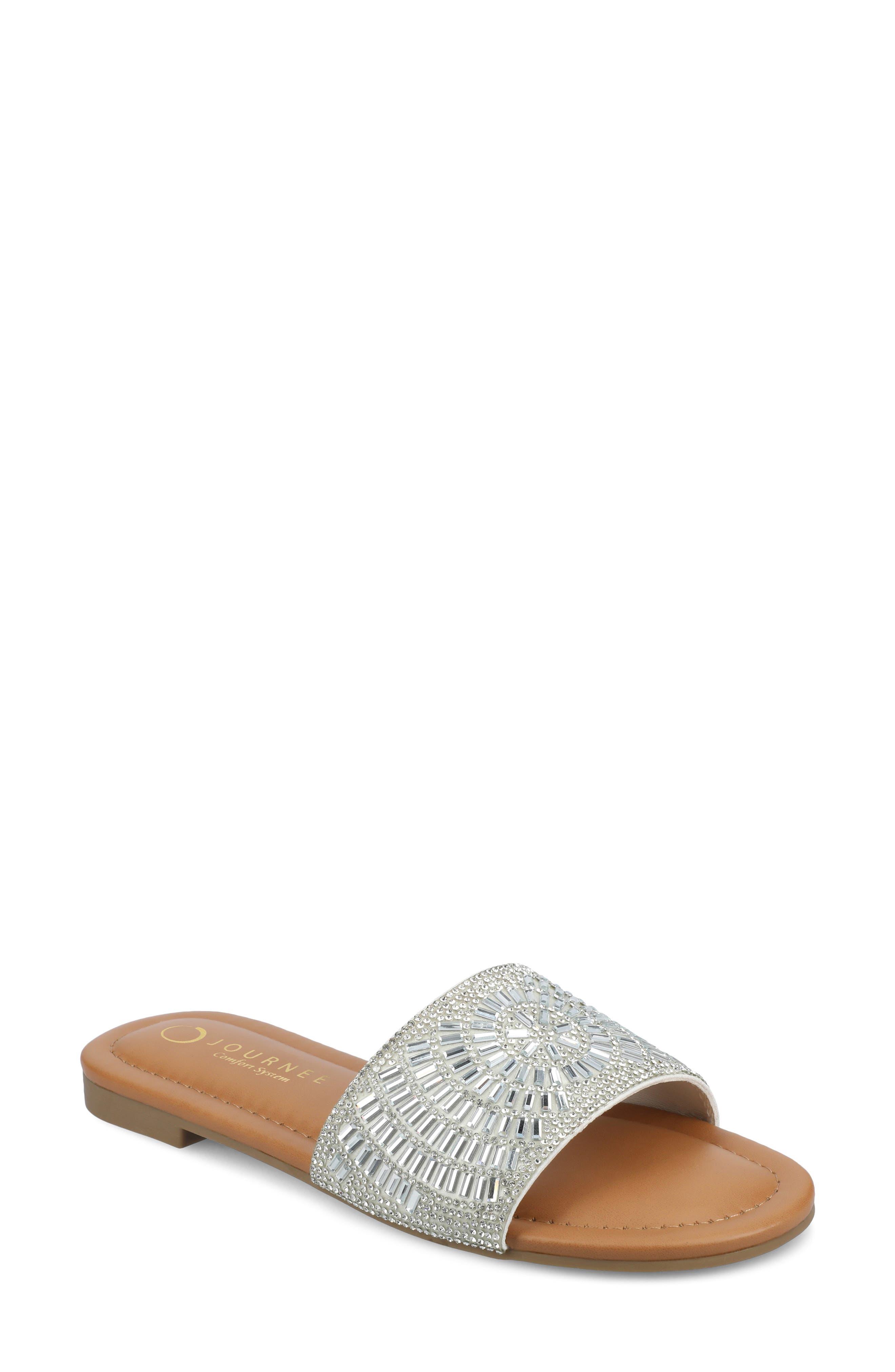 Maria Crystal Embellished Slide Sandal - image 1