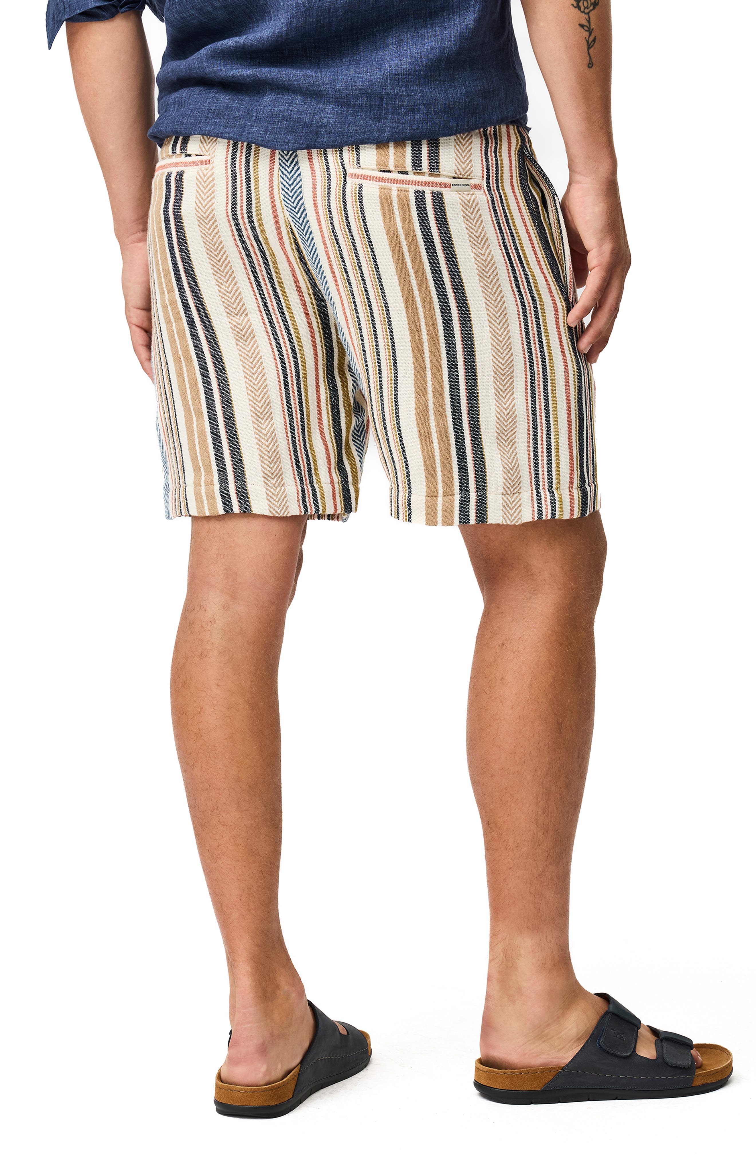 Gifford Stripe Cotton Blend Drawstring Shorts - image 2