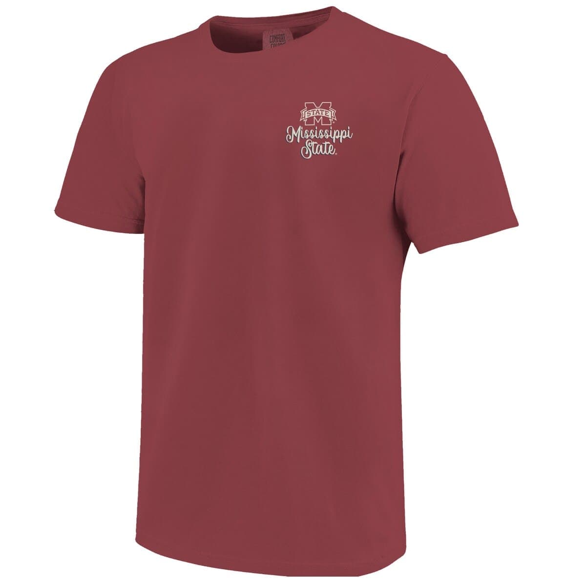 Women's Maroon Mississippi State Bulldogs Comfort Colors Campus Scene Drawing Script T-Shirt - image 2
