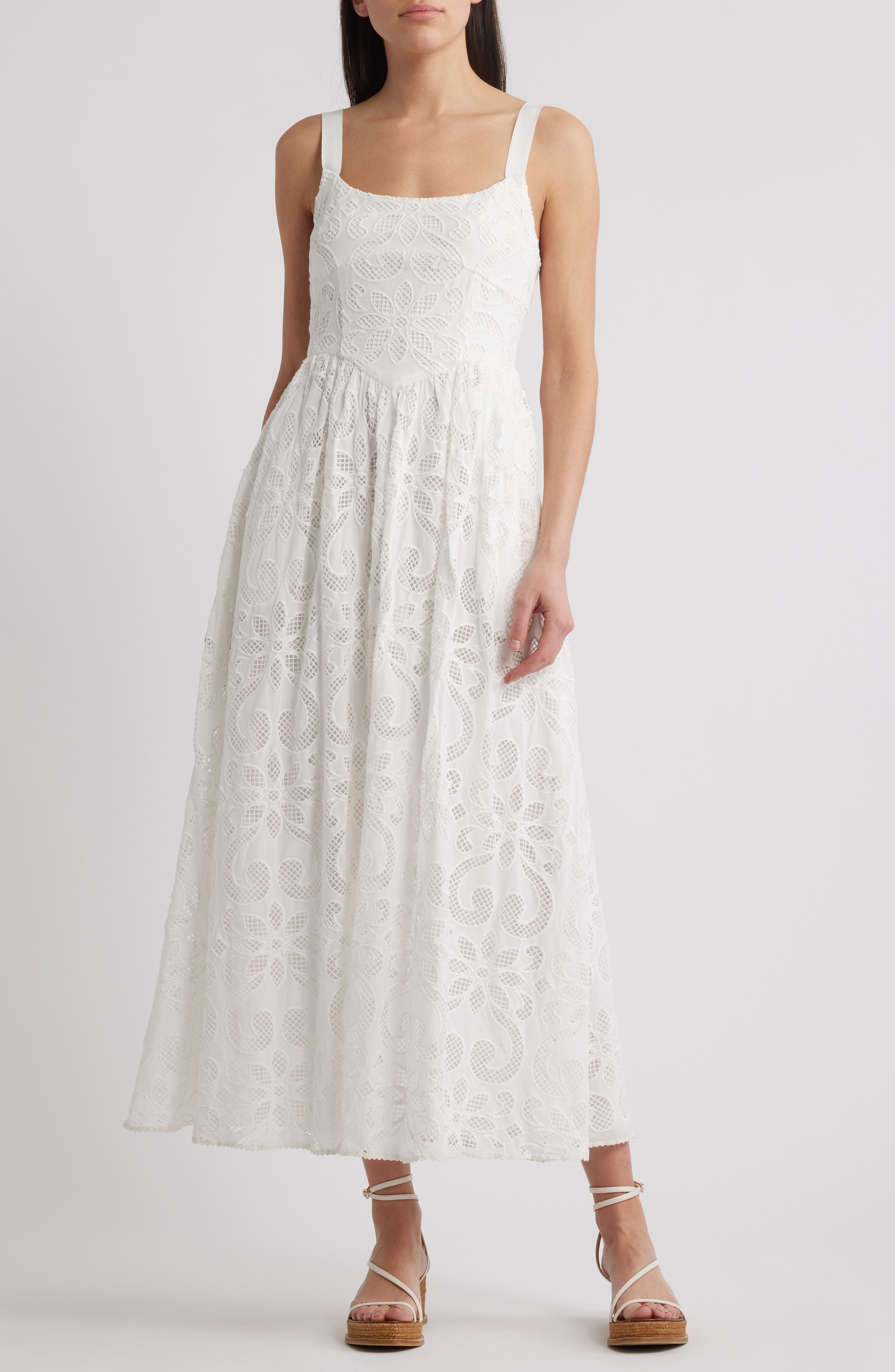 Maryl Open Stitch Sleeveless Maxi Dress