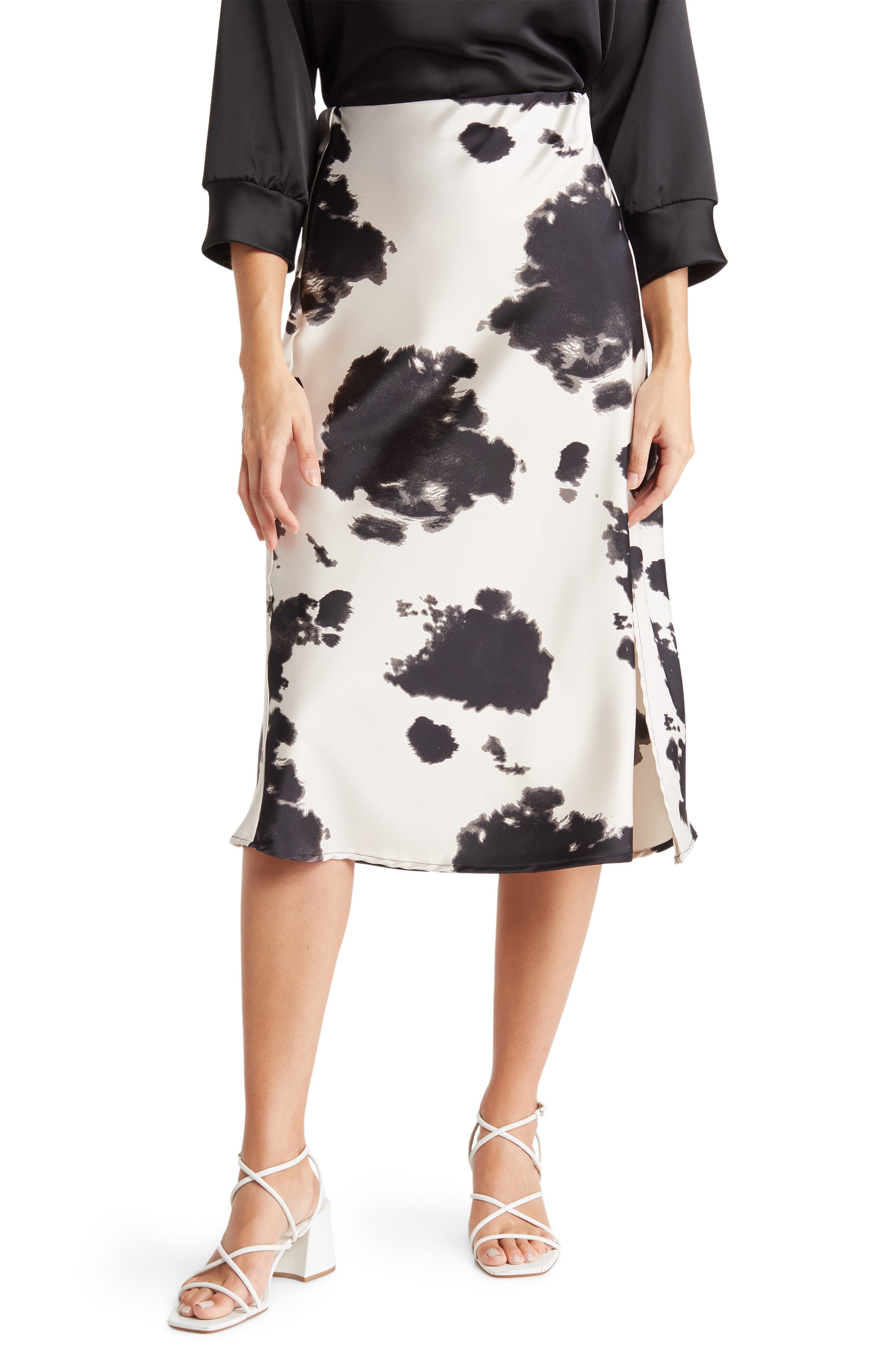 Cow Print Midi Skirt - image 1