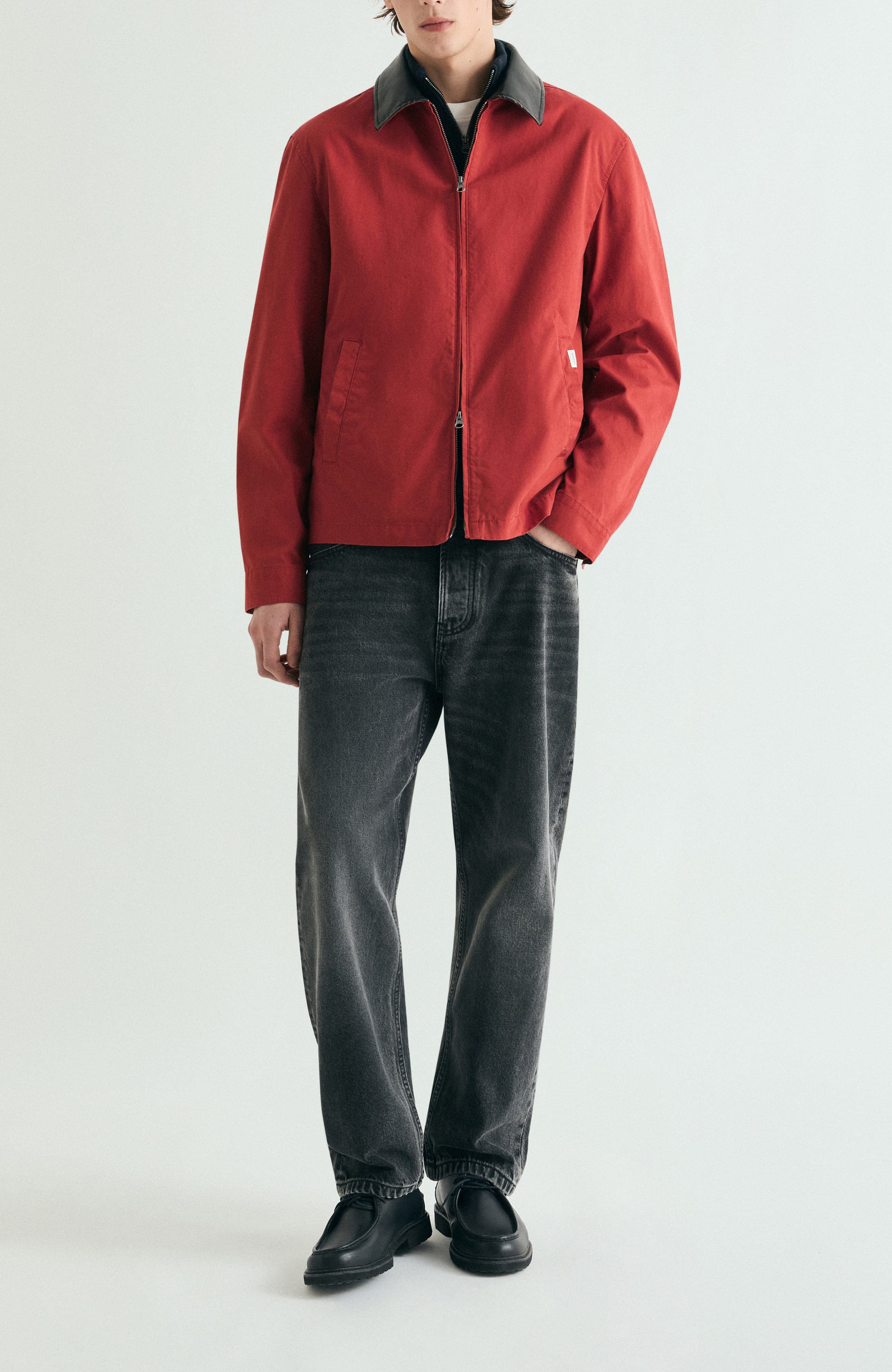 Bomber Jacket With Contrast Collar - image 2