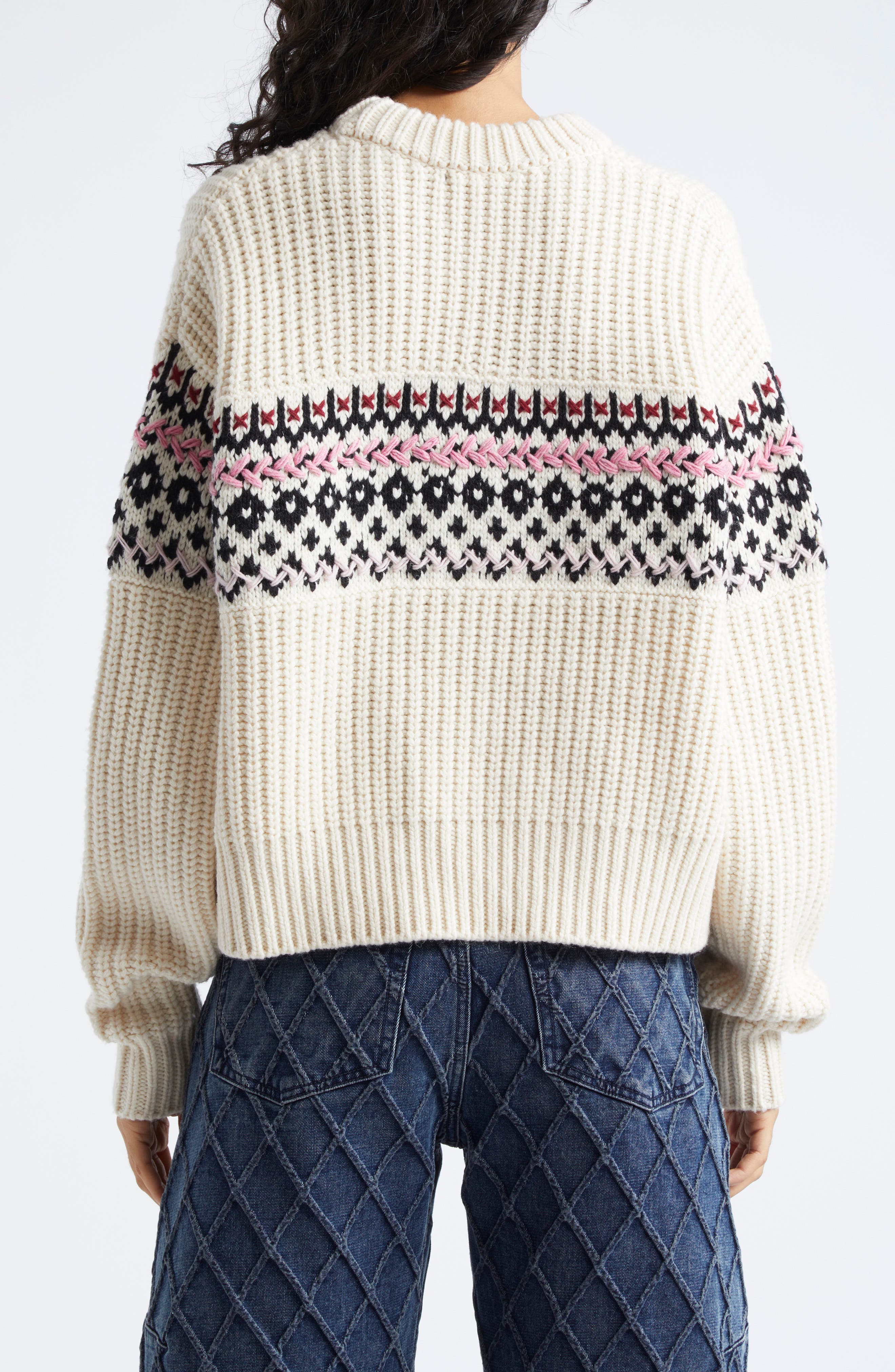 Leigh Fair Isle Wool Sweater - image 2