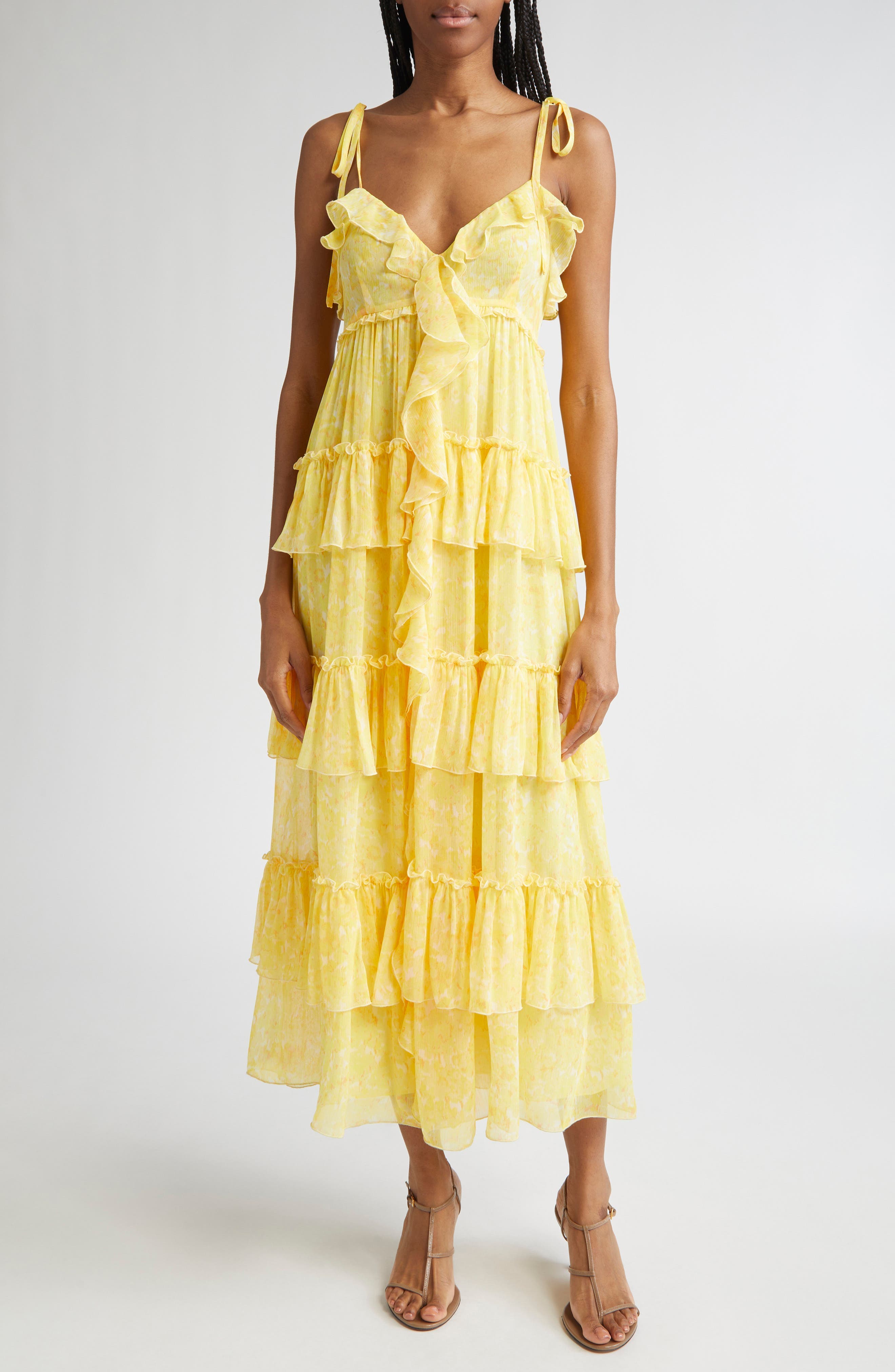 Painted Hydrangea Fadrid Maxi Dress - image 1
