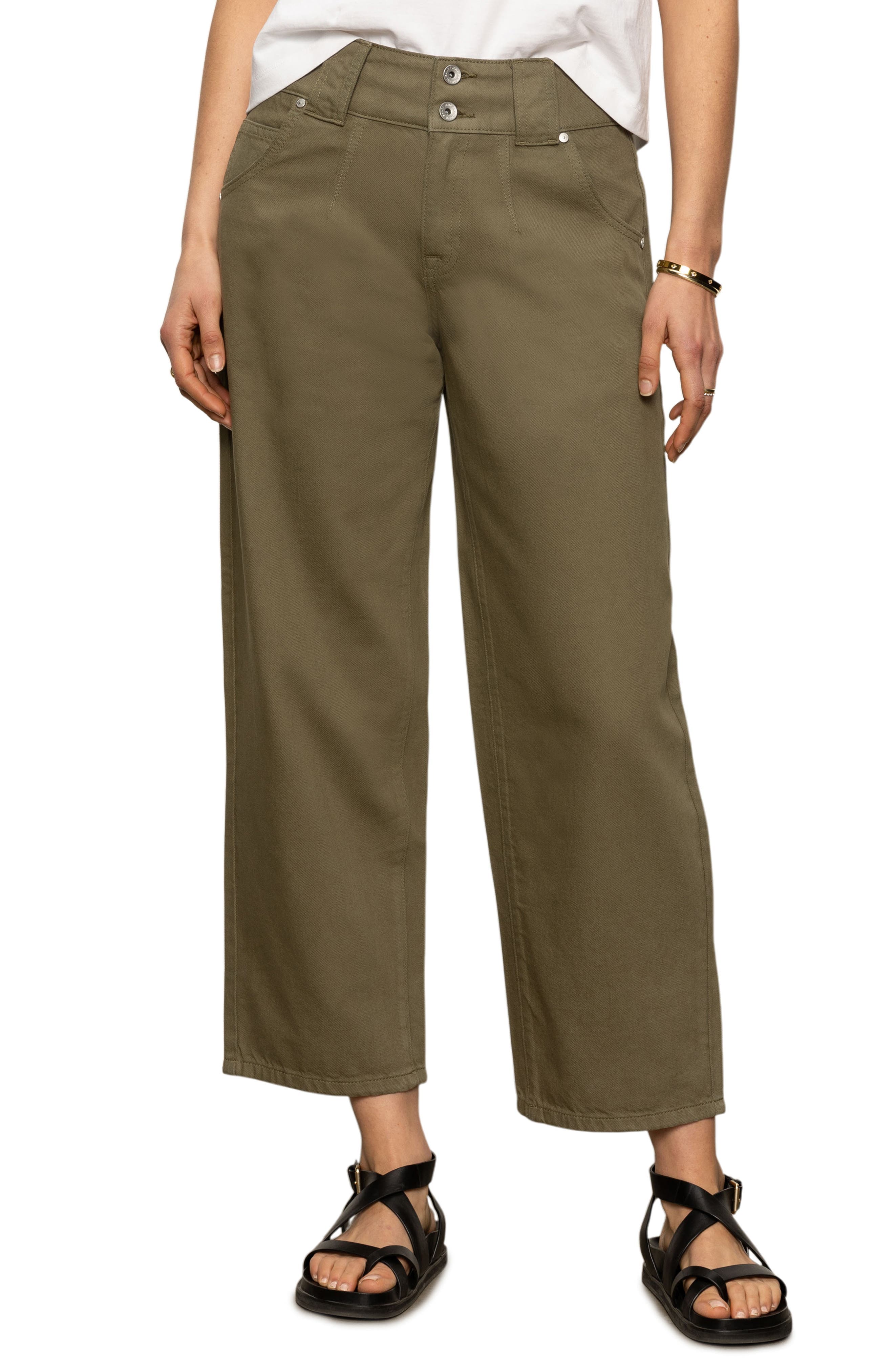 Side Car High Waist Ankle Barrel Jeans - image 1
