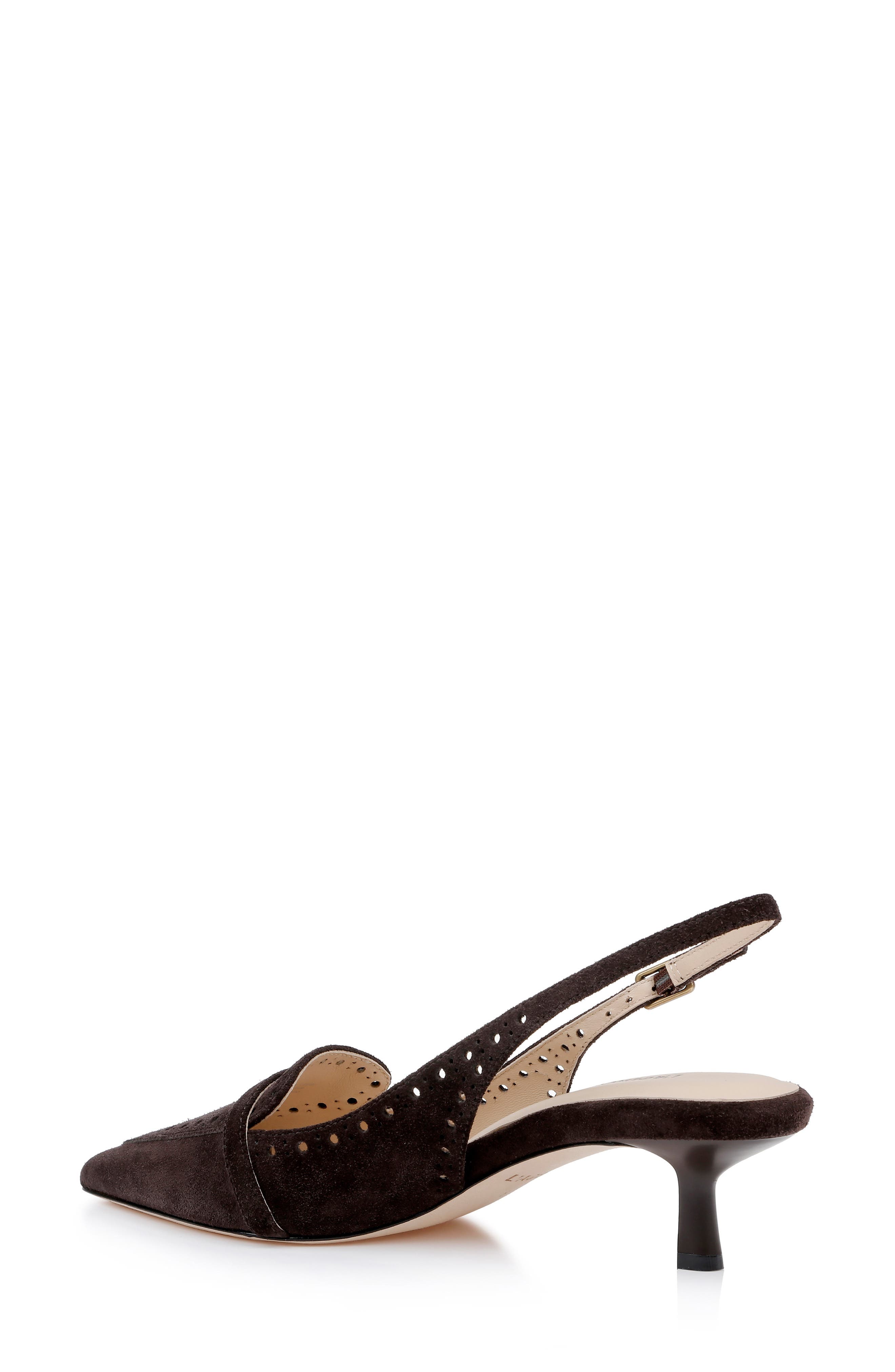 Lourdes Slingback Pointed Toe Kitten Heel Pump - image 4