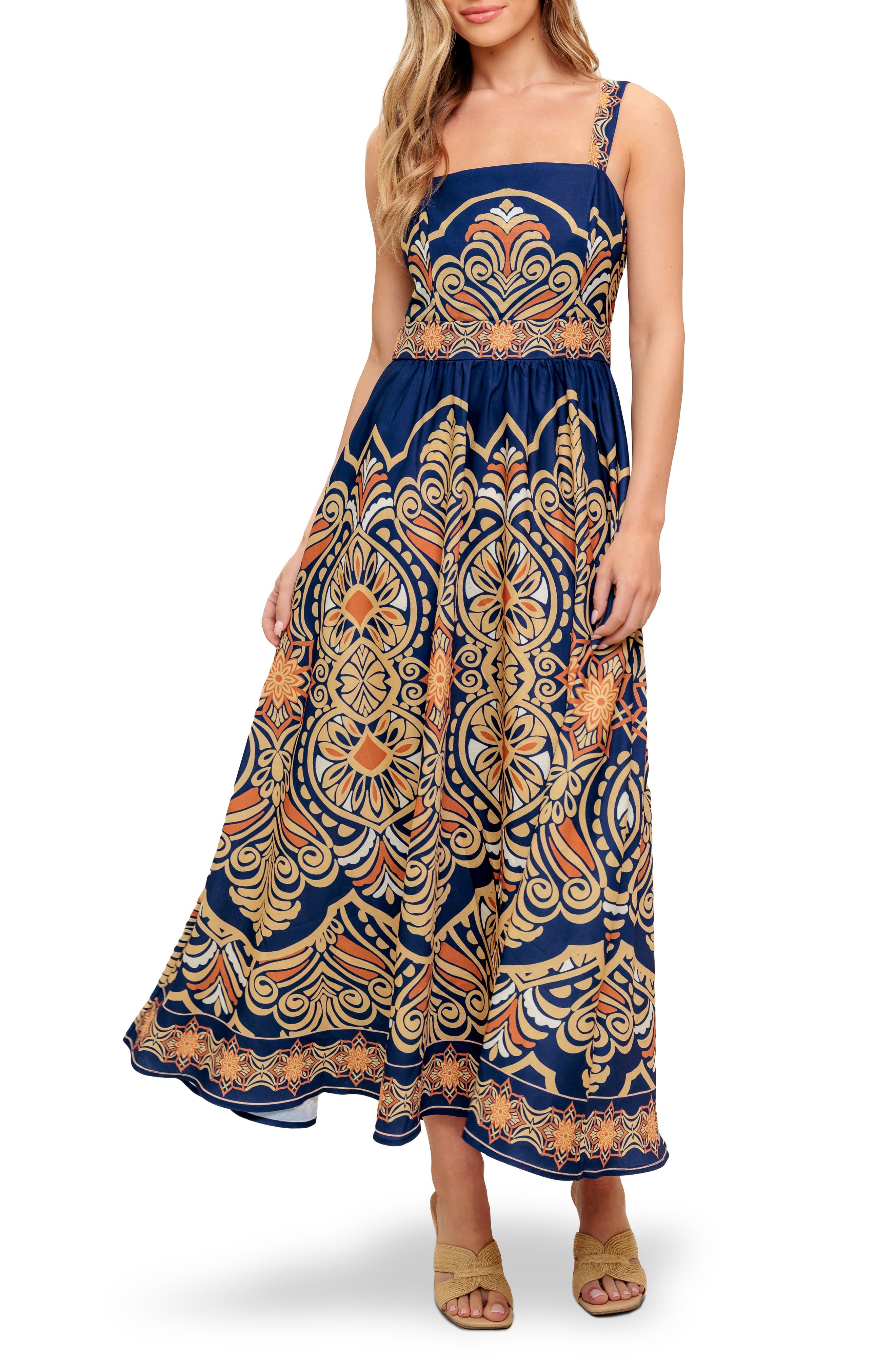Square Neck Midi Dress - image 1