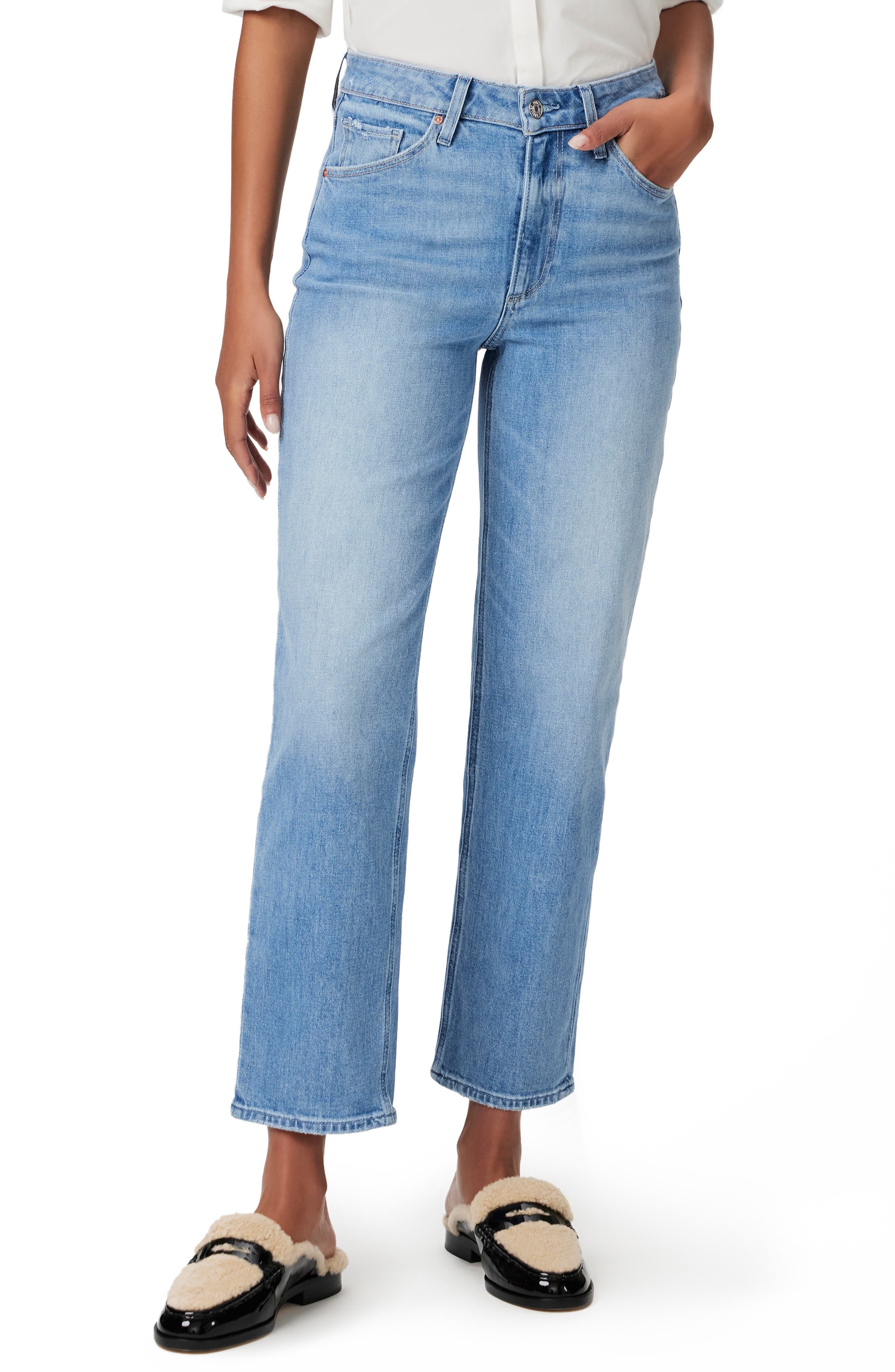 Sarah High Waist Ankle Straight Leg Jeans - image 1