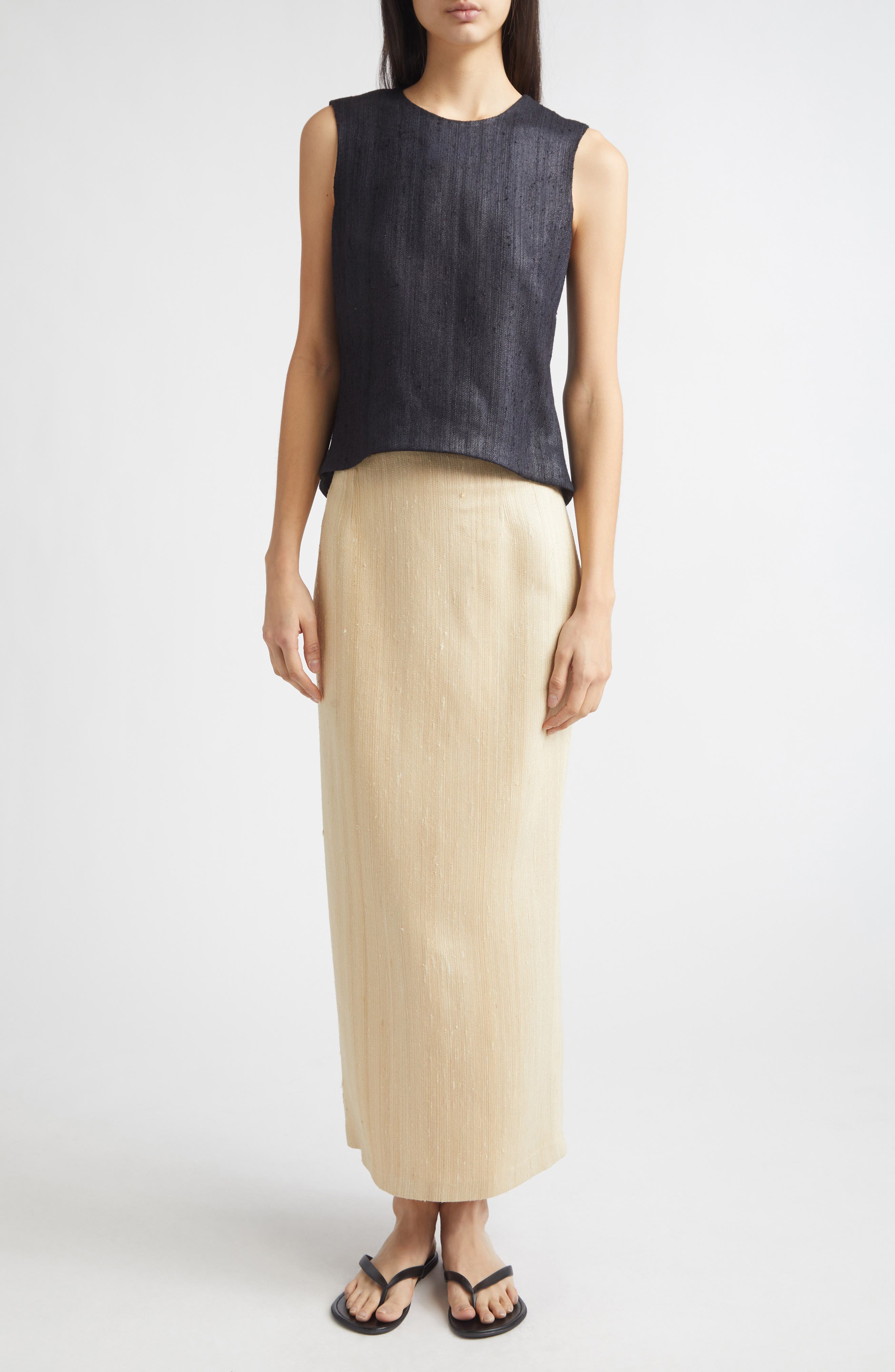 Lea Silk Blend Skirt - image 2