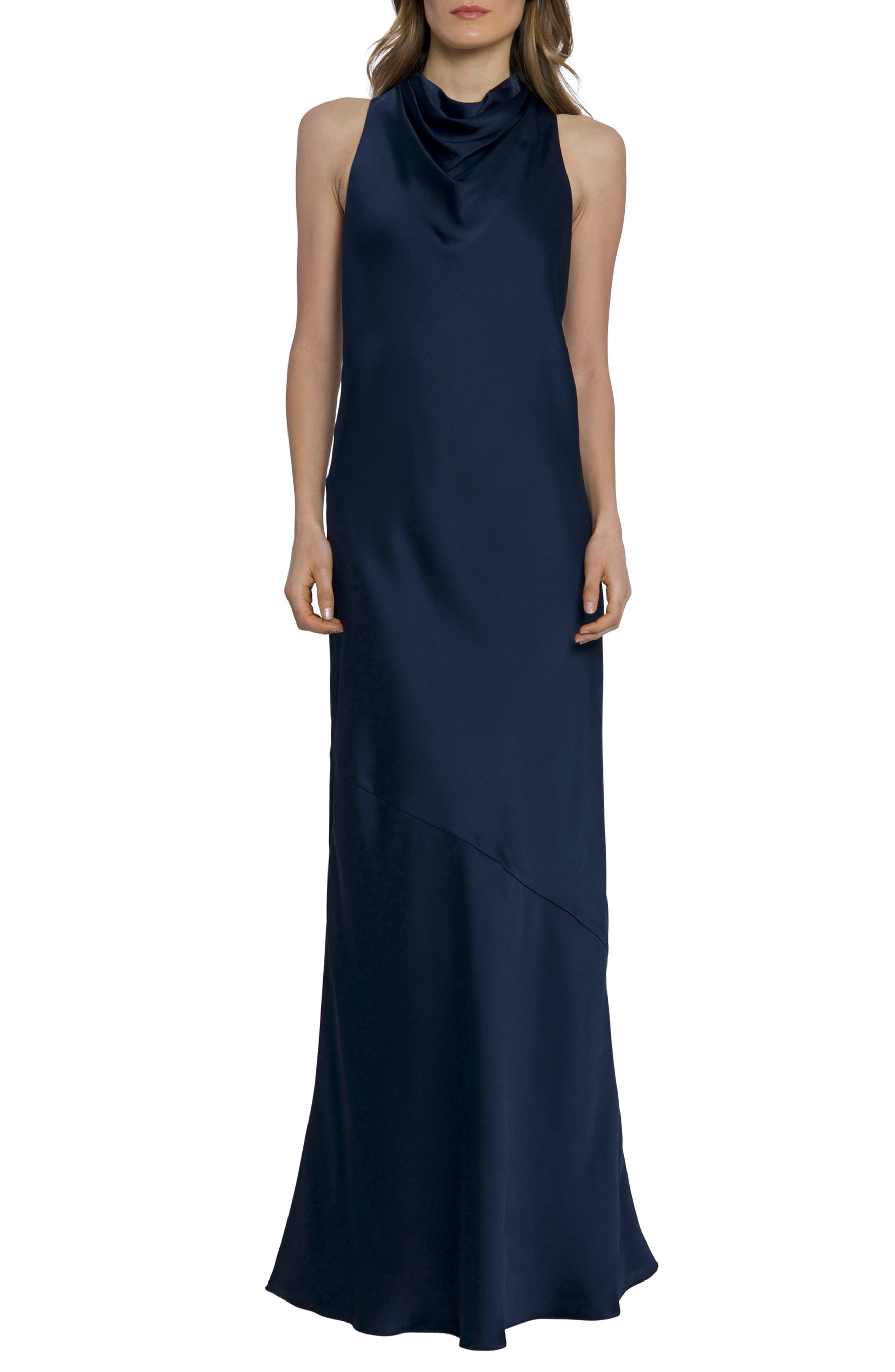 Sleeveless Cowl Neck Gown - image 1