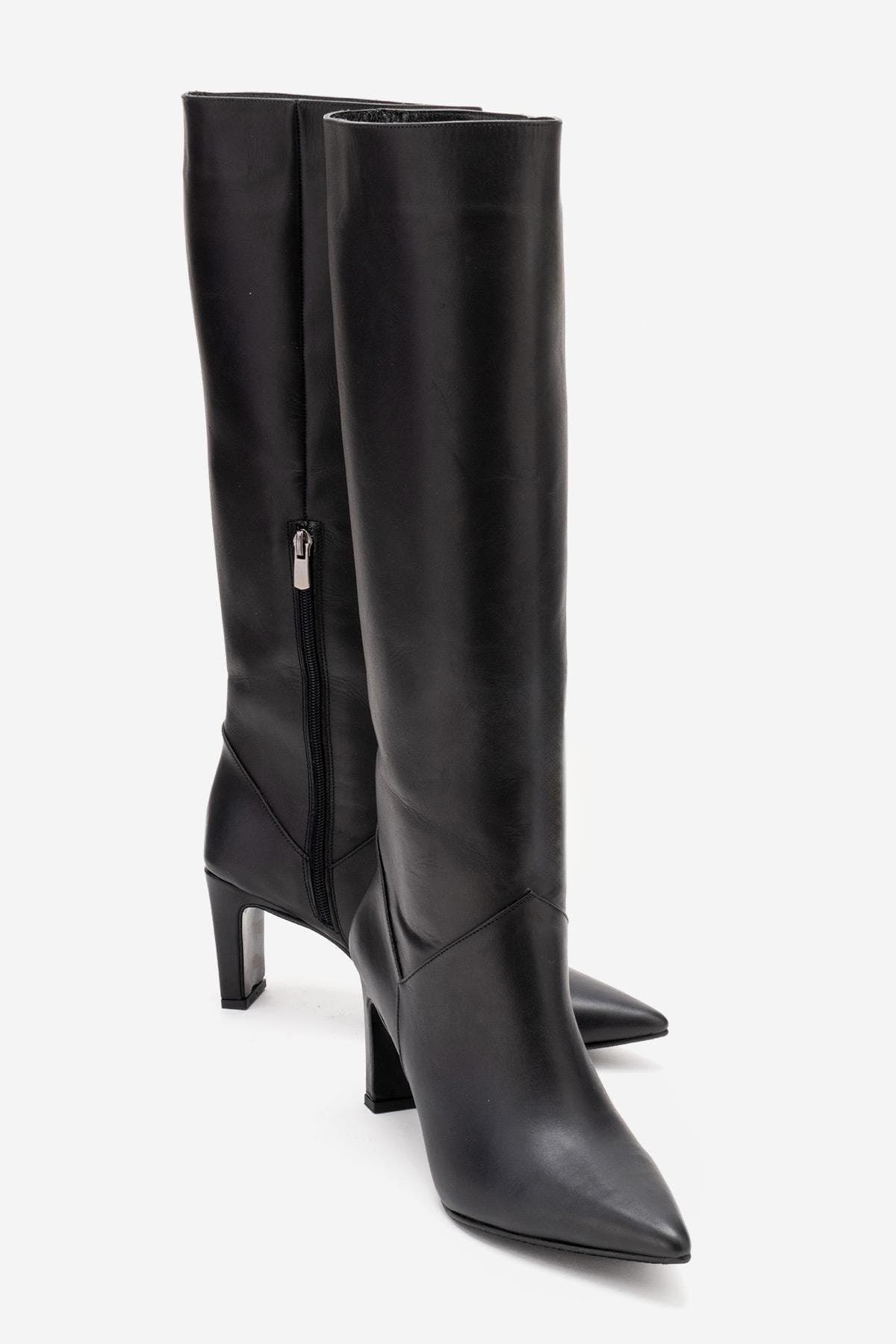 Merla Leather Block Heel Boot - image 1