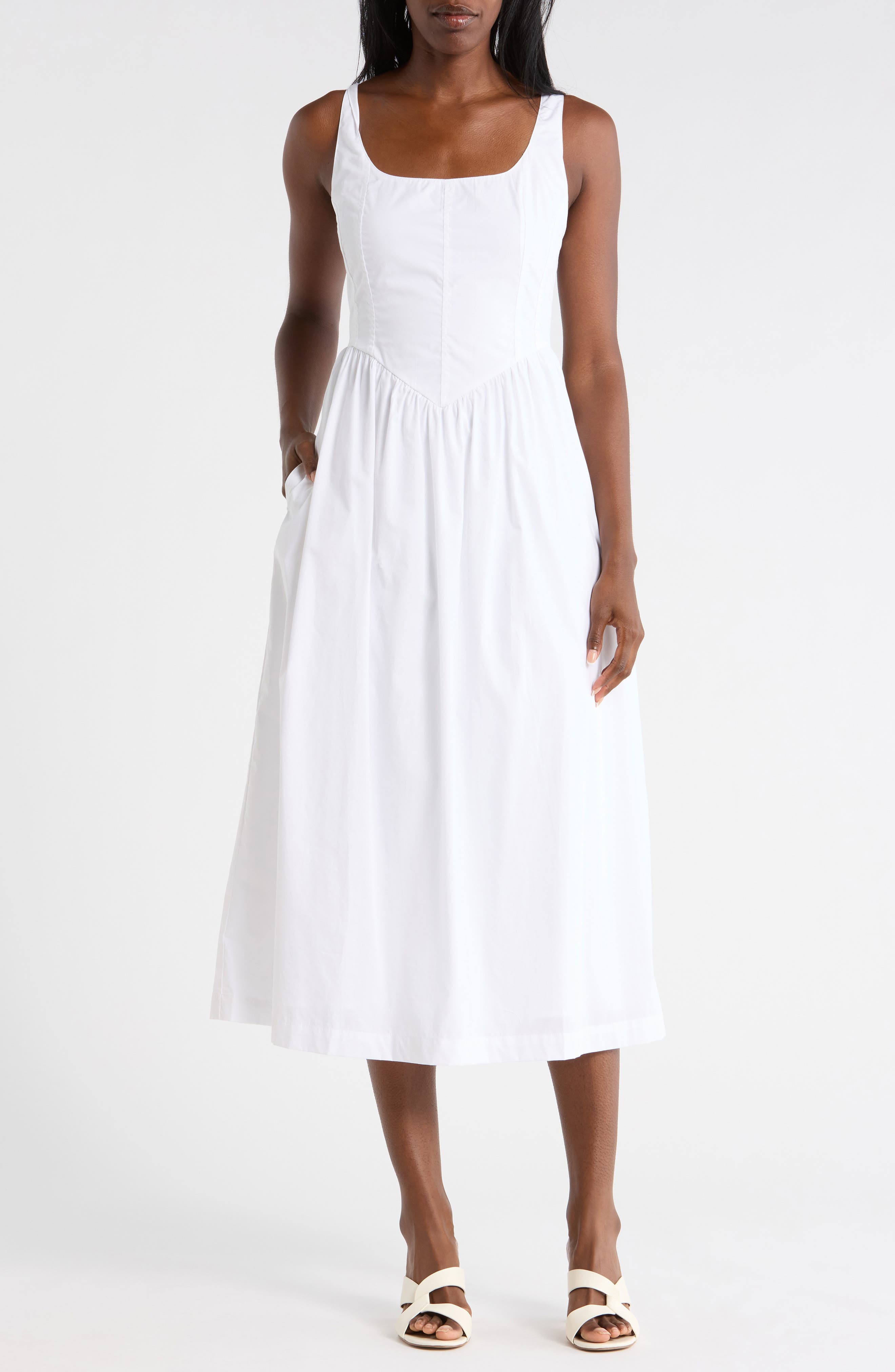 Bustier Poplin Dress - image 1