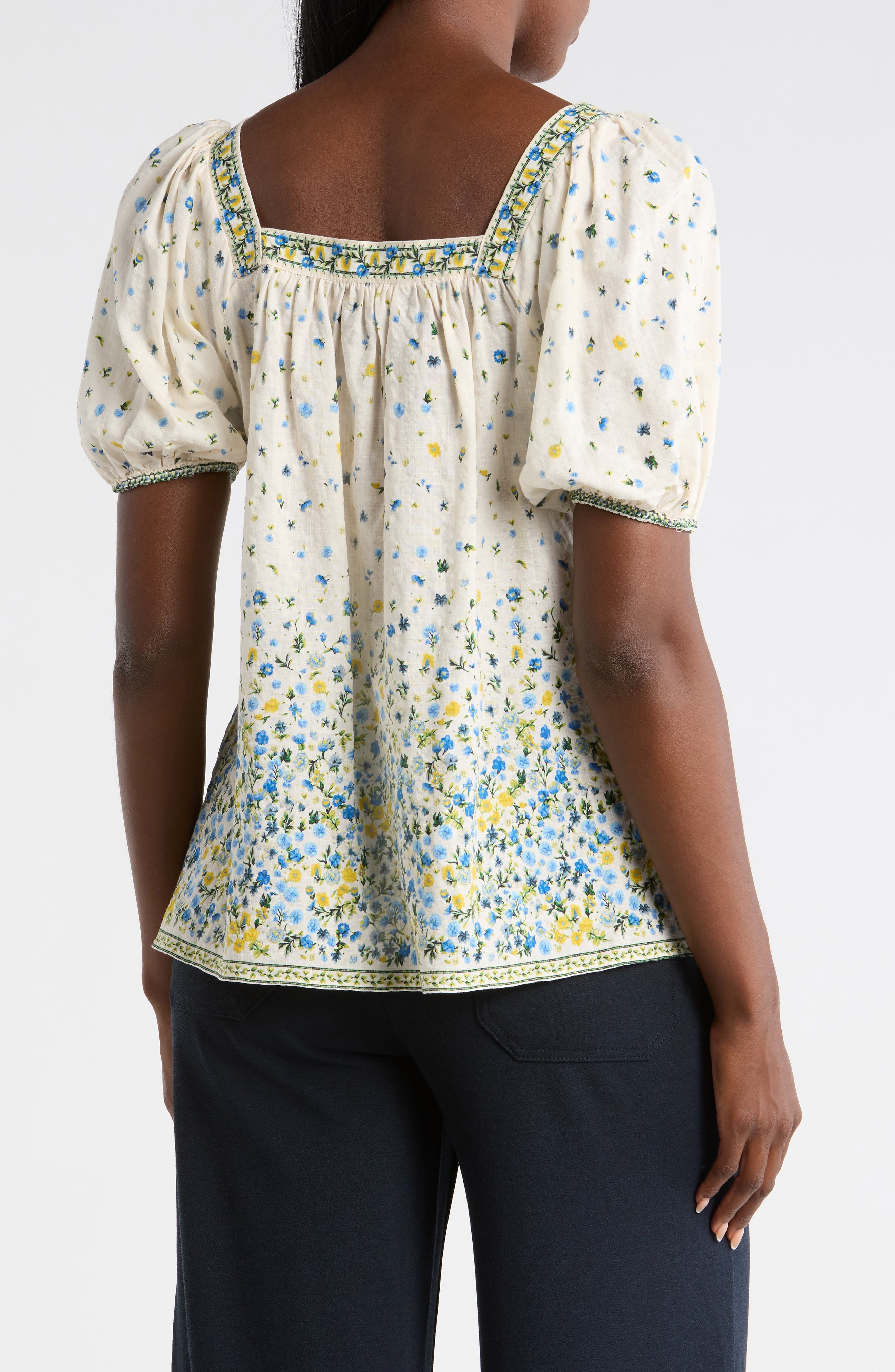 Printed Square Neck Top - image 2
