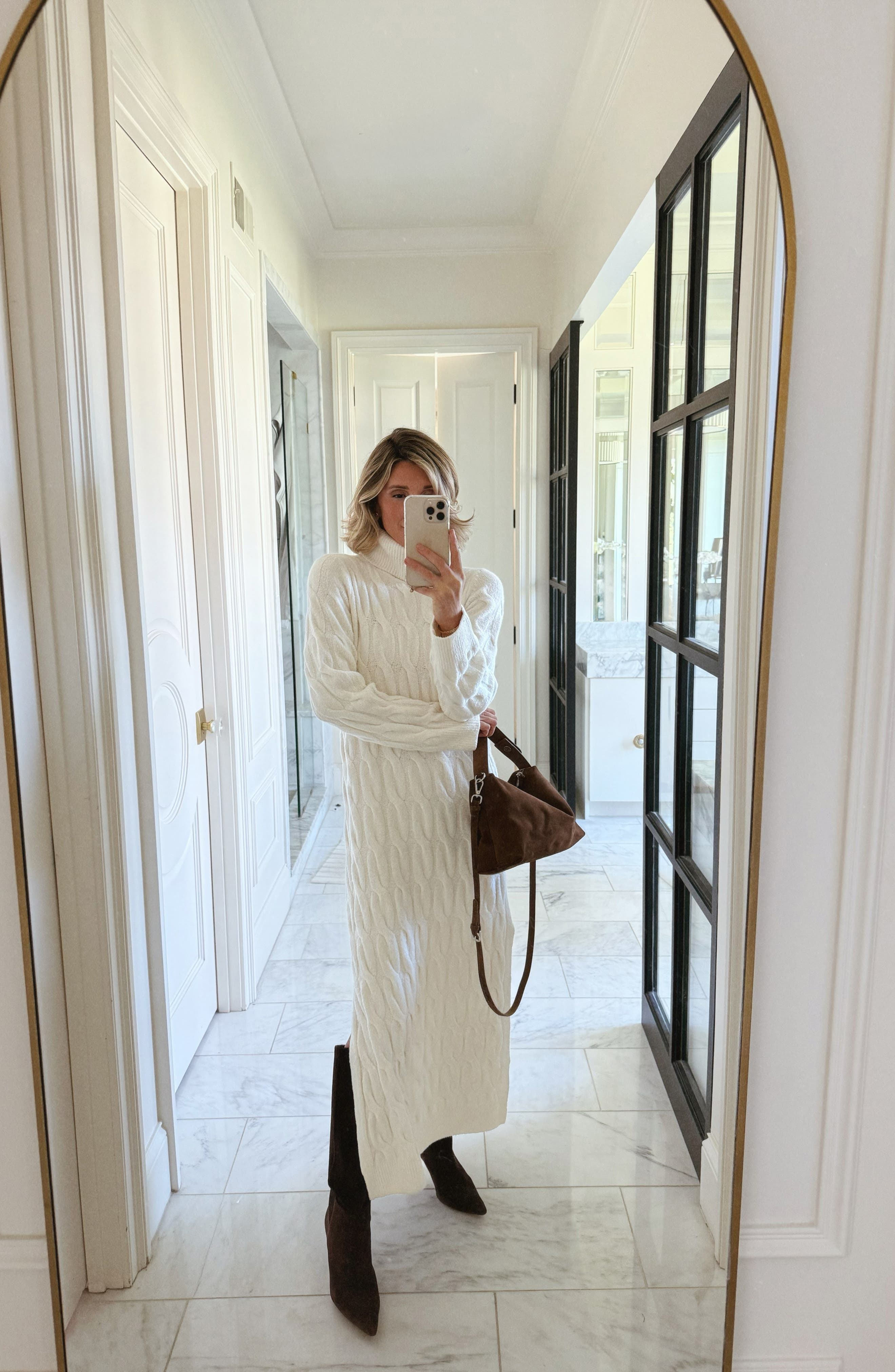x @cellajaneblog Cable Knit Sweater Dress - image 2