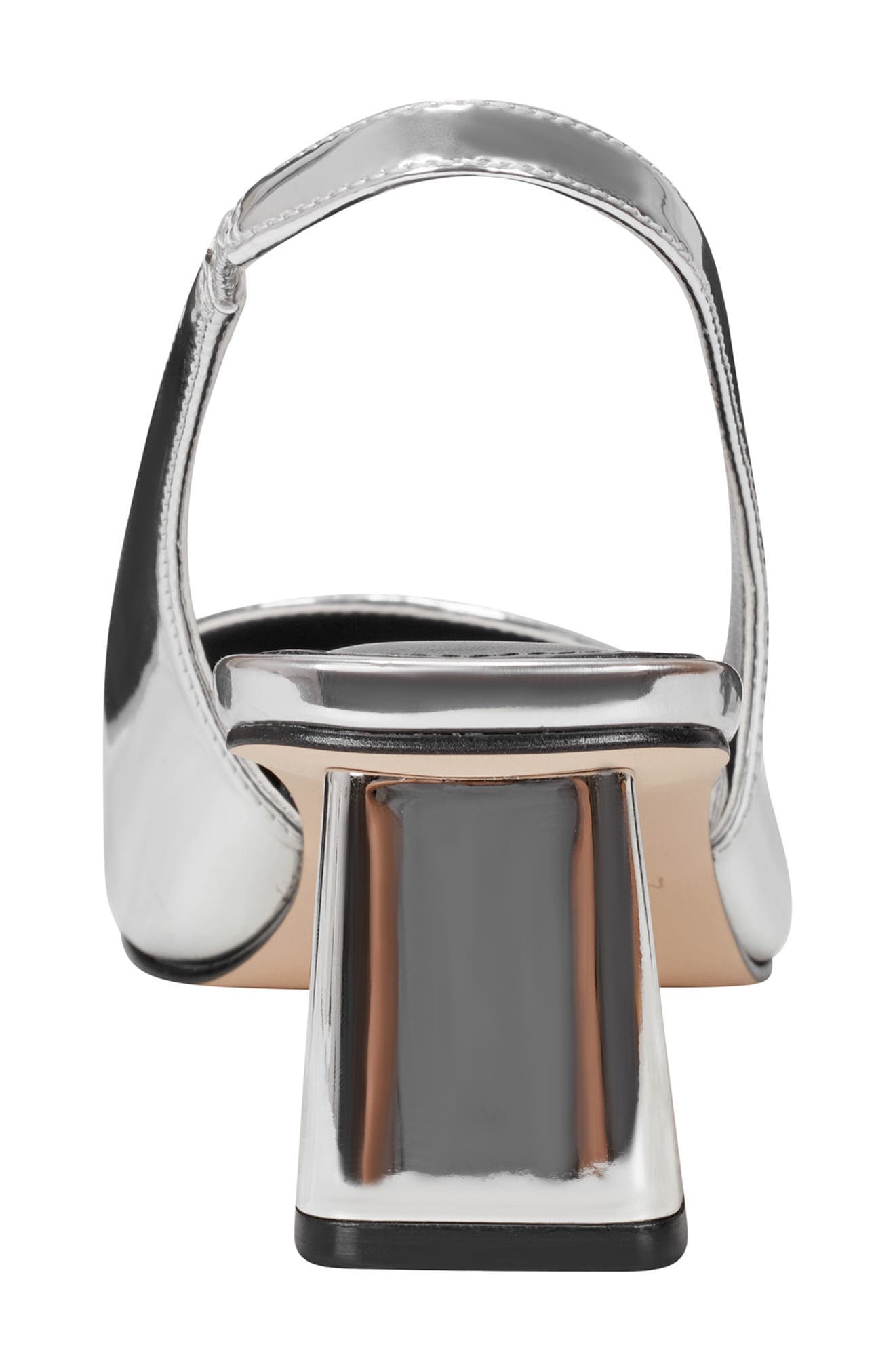 Mirrored Block Heel Slingback Pump - image 2