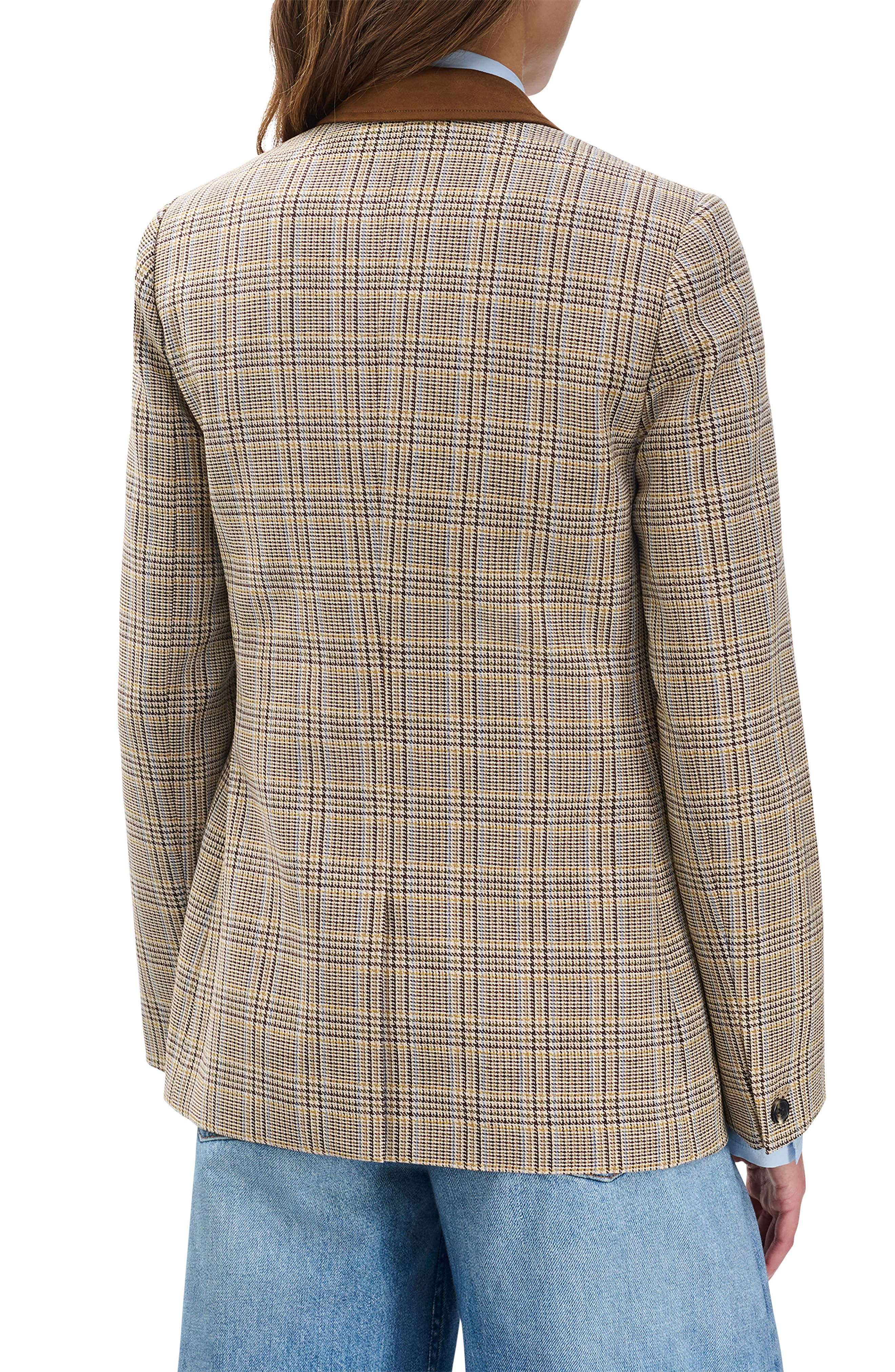 Evia Plaid Wool Blend Blazer - image 2