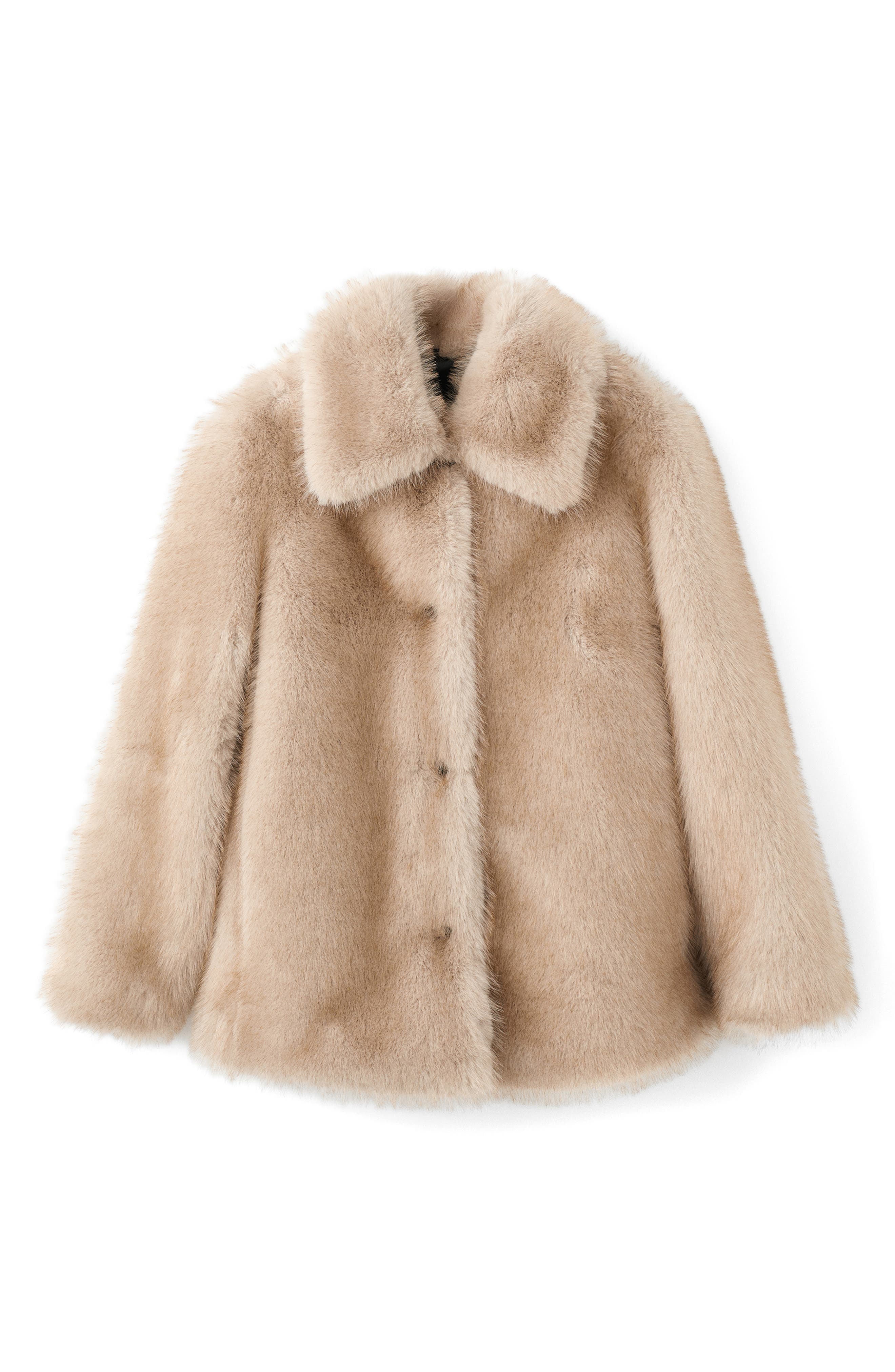 Button Front Faux Fur Coat - image 2