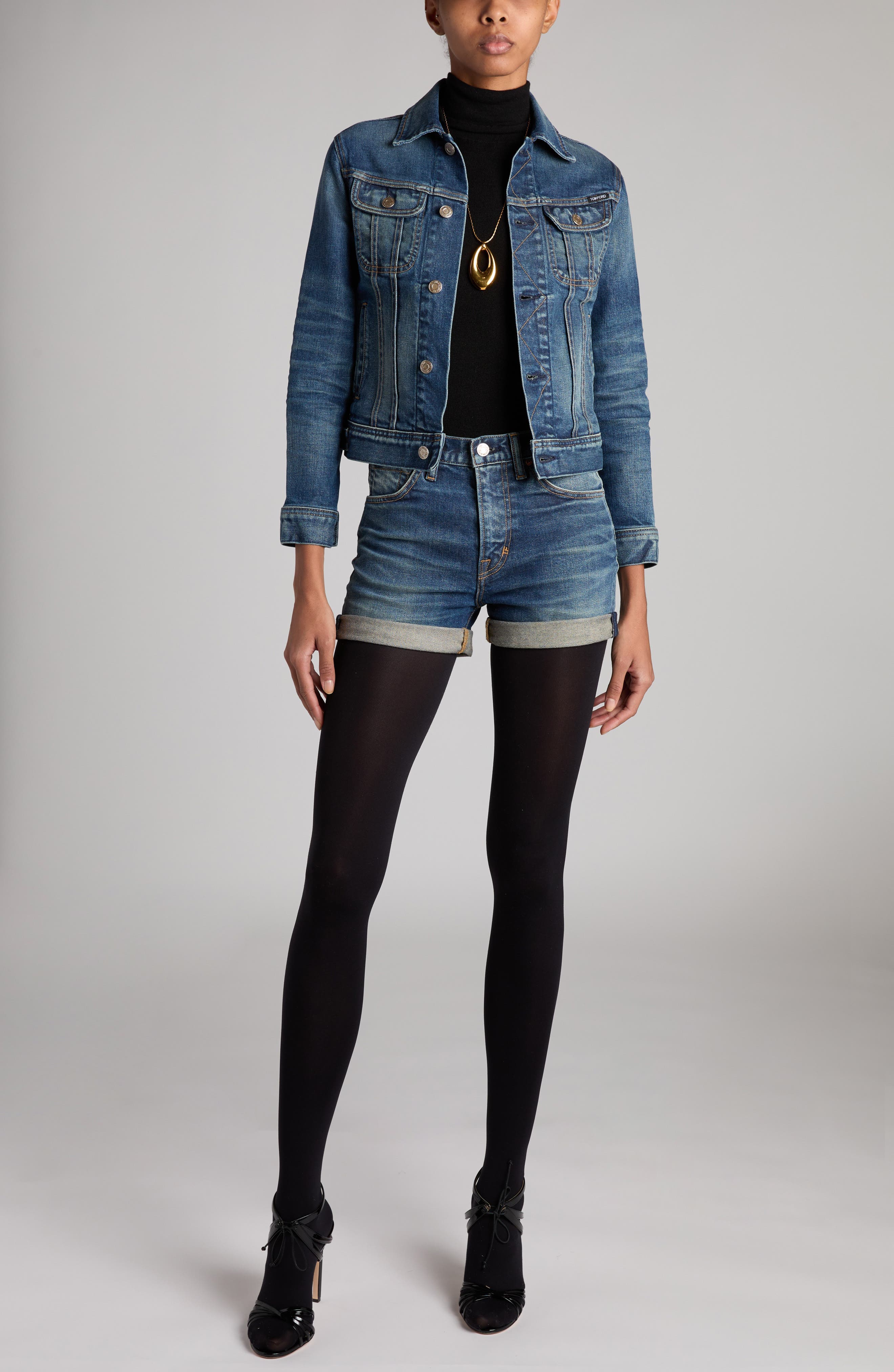 Comfort Crop Stonewash Denim Jacket - image 2
