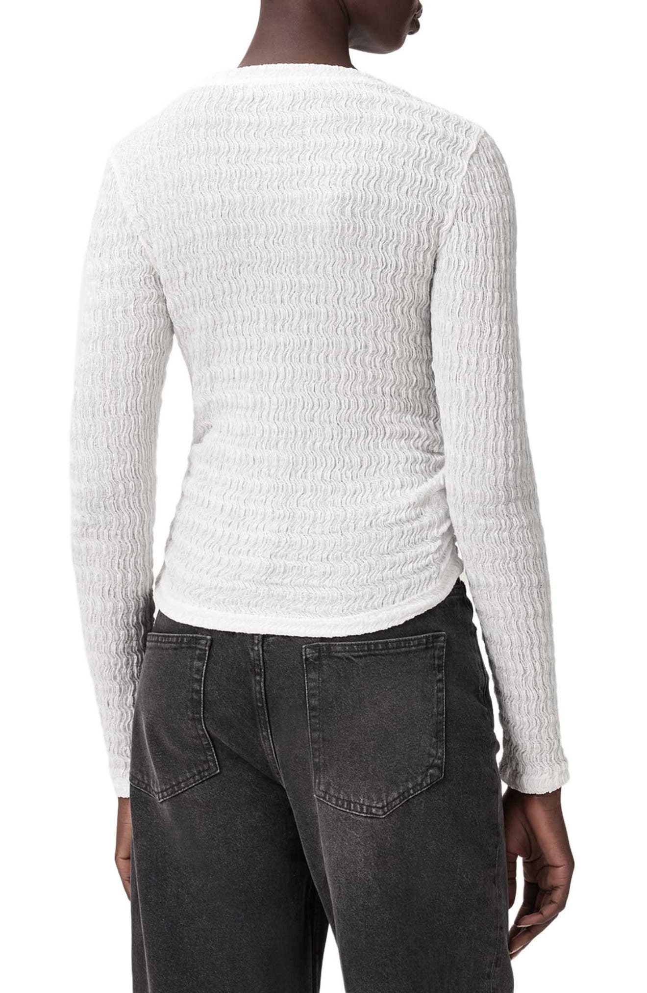Long Sleeve Shirred Top - image 2