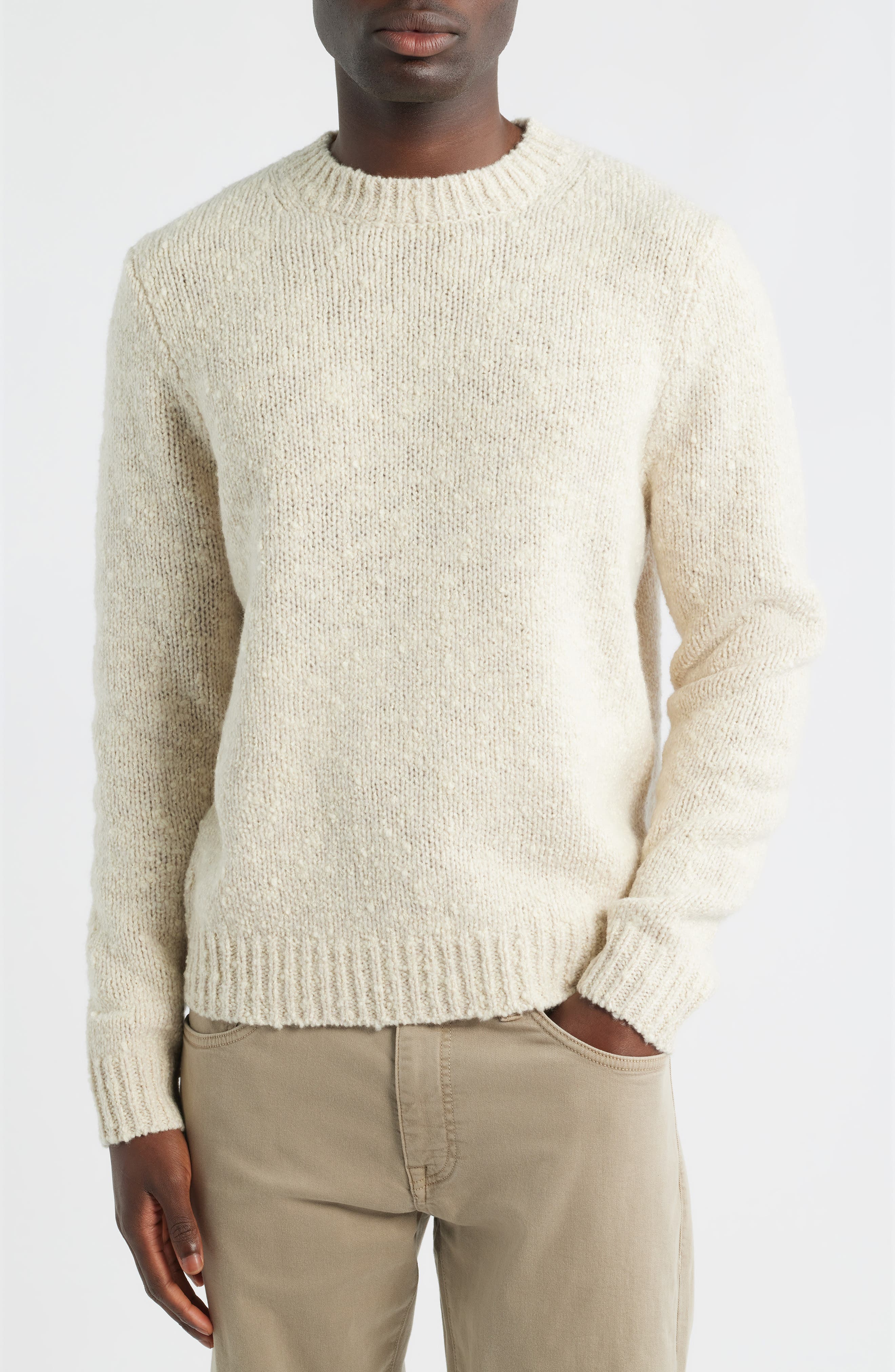 Italian Merino Wool Blend Crewneck Sweater - image 3
