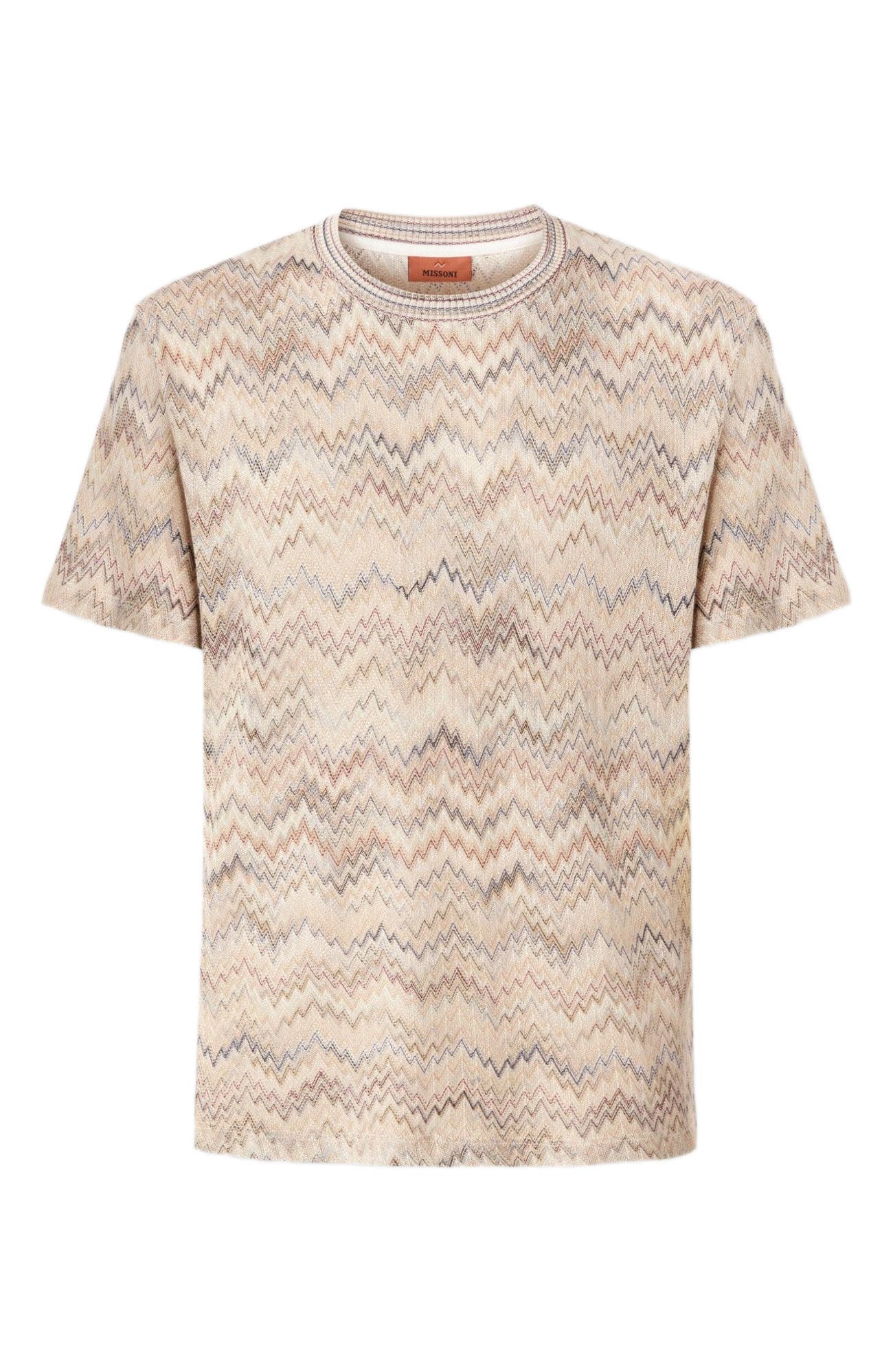 Crew-neck Cotton T-shirt With Degrade Snake Pattern - image 2