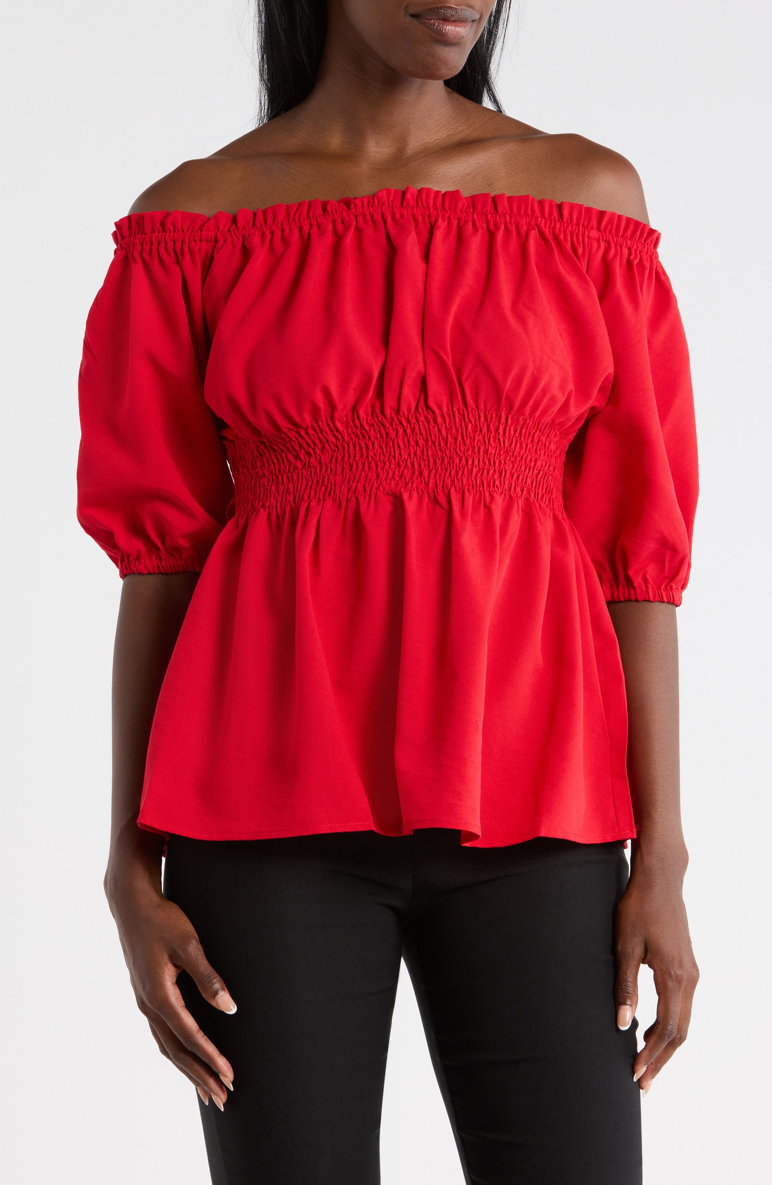 Ruched Waist Cotton Top - image 3