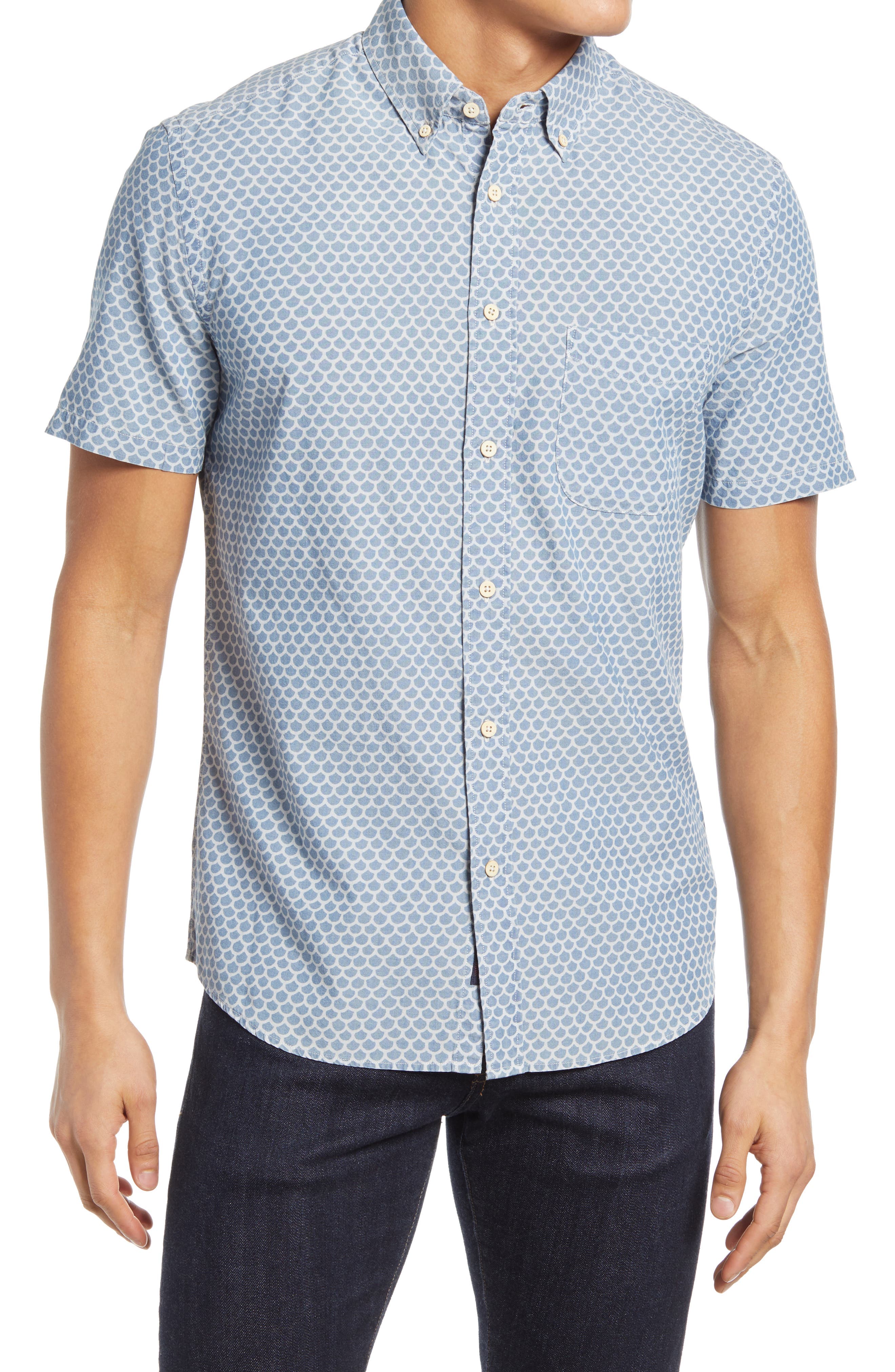 Playa Regular Fit Print Short Sleeve Button-Down Shirt - image 3