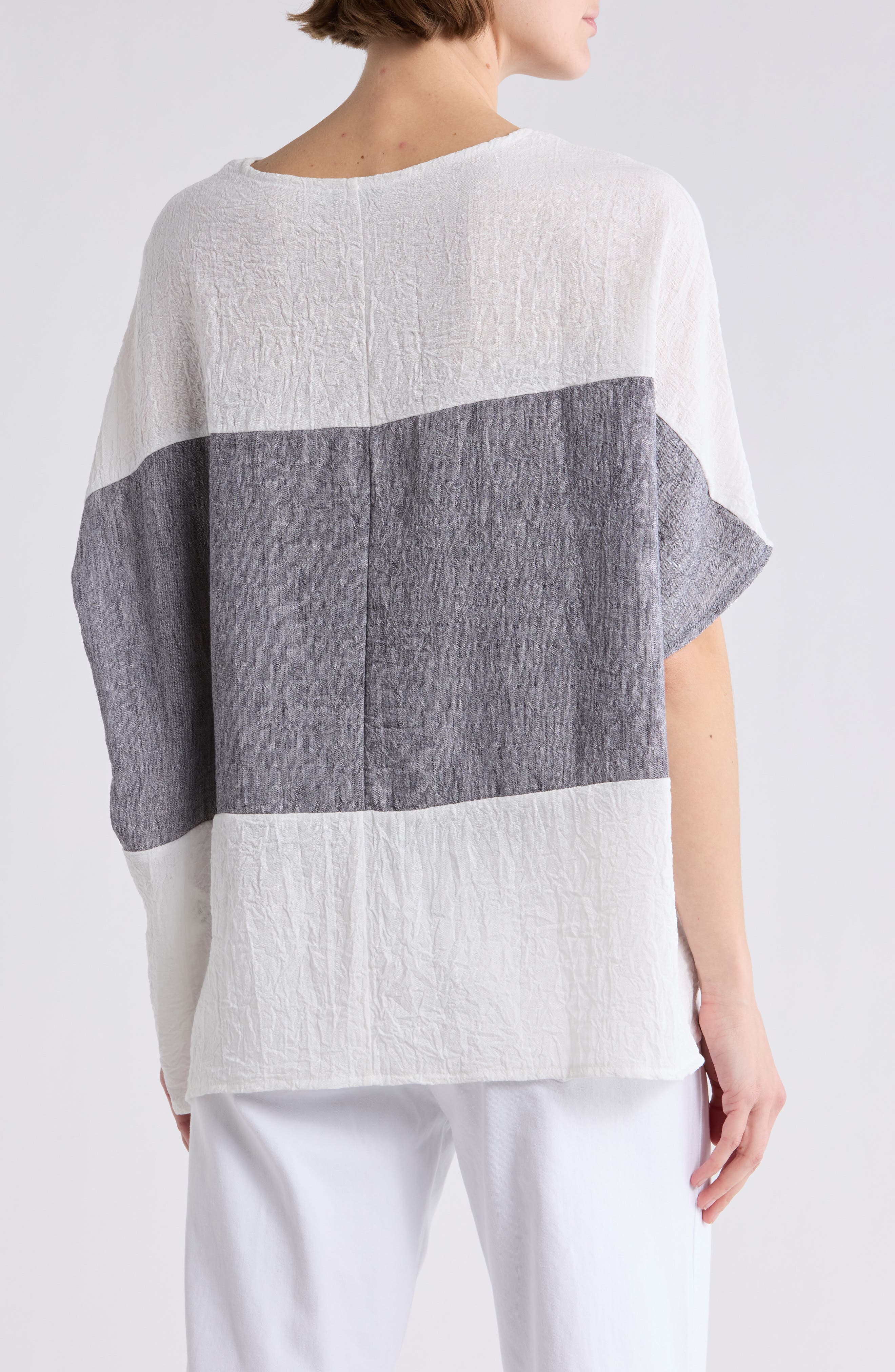 Colorblock Short Sleeve Cotton Top - image 2