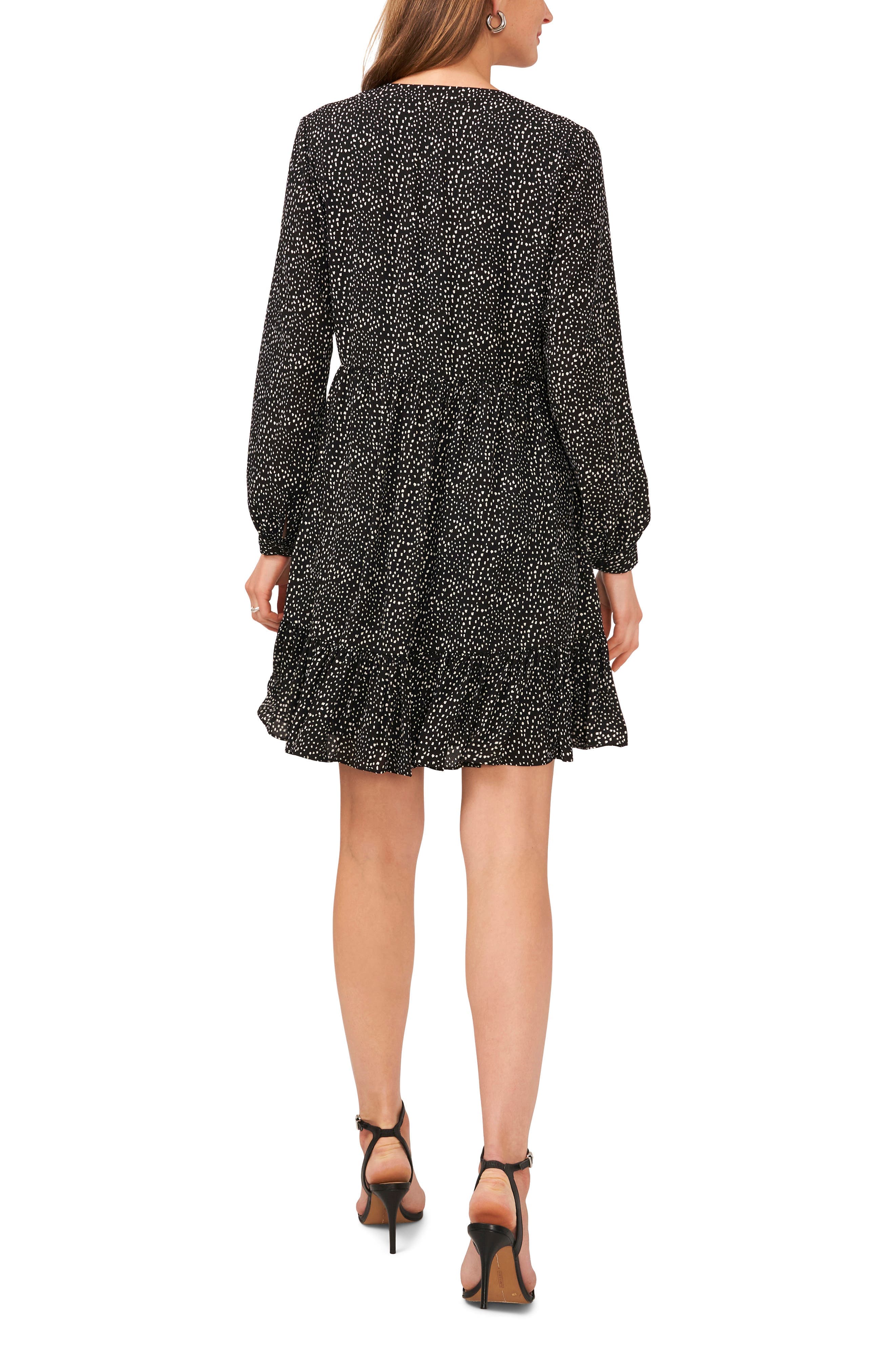 Print Long Sleeve Dress - image 2