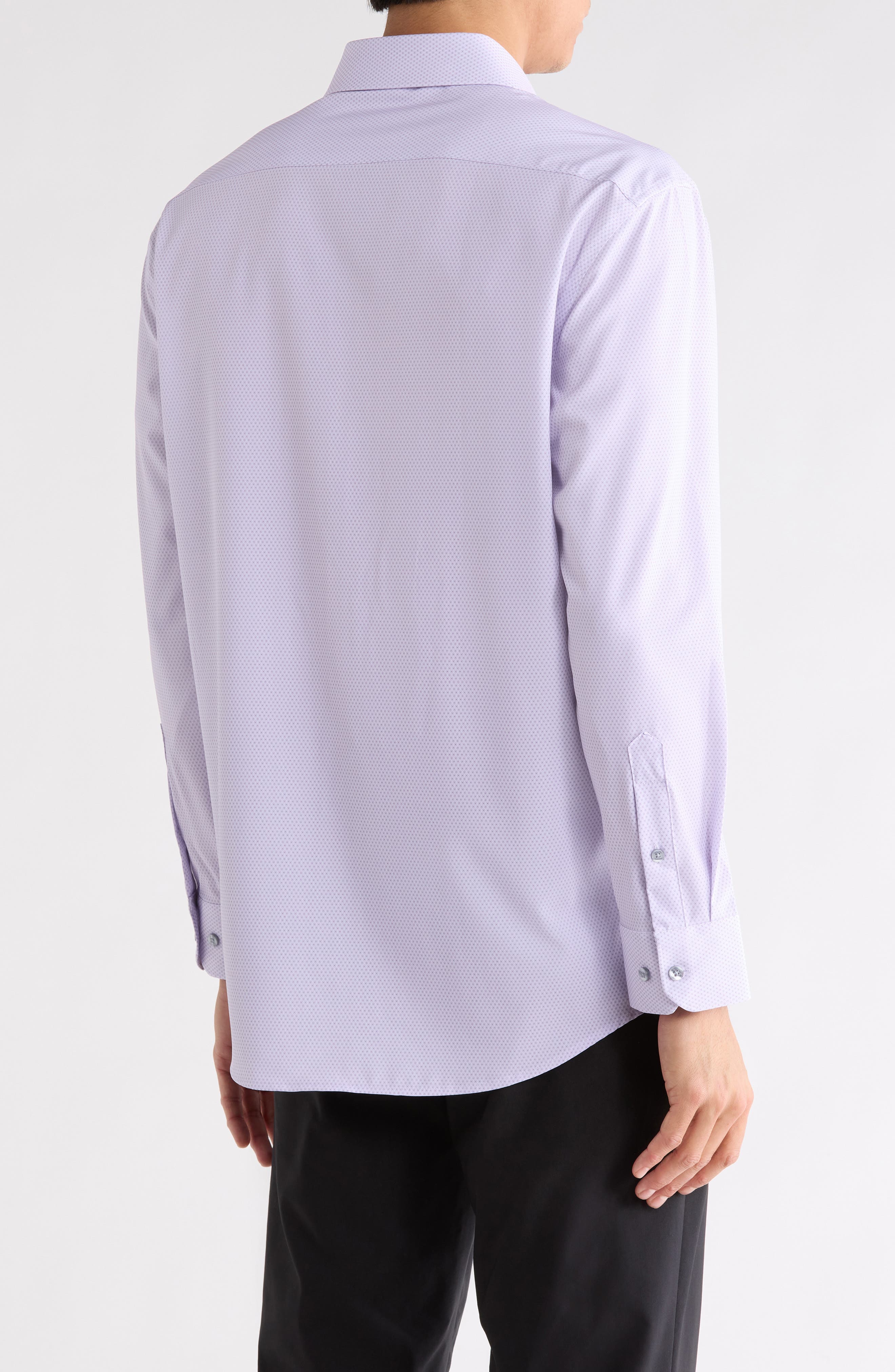Slim Fit Geometric Print Performance Tech Dress Shirt - image 3