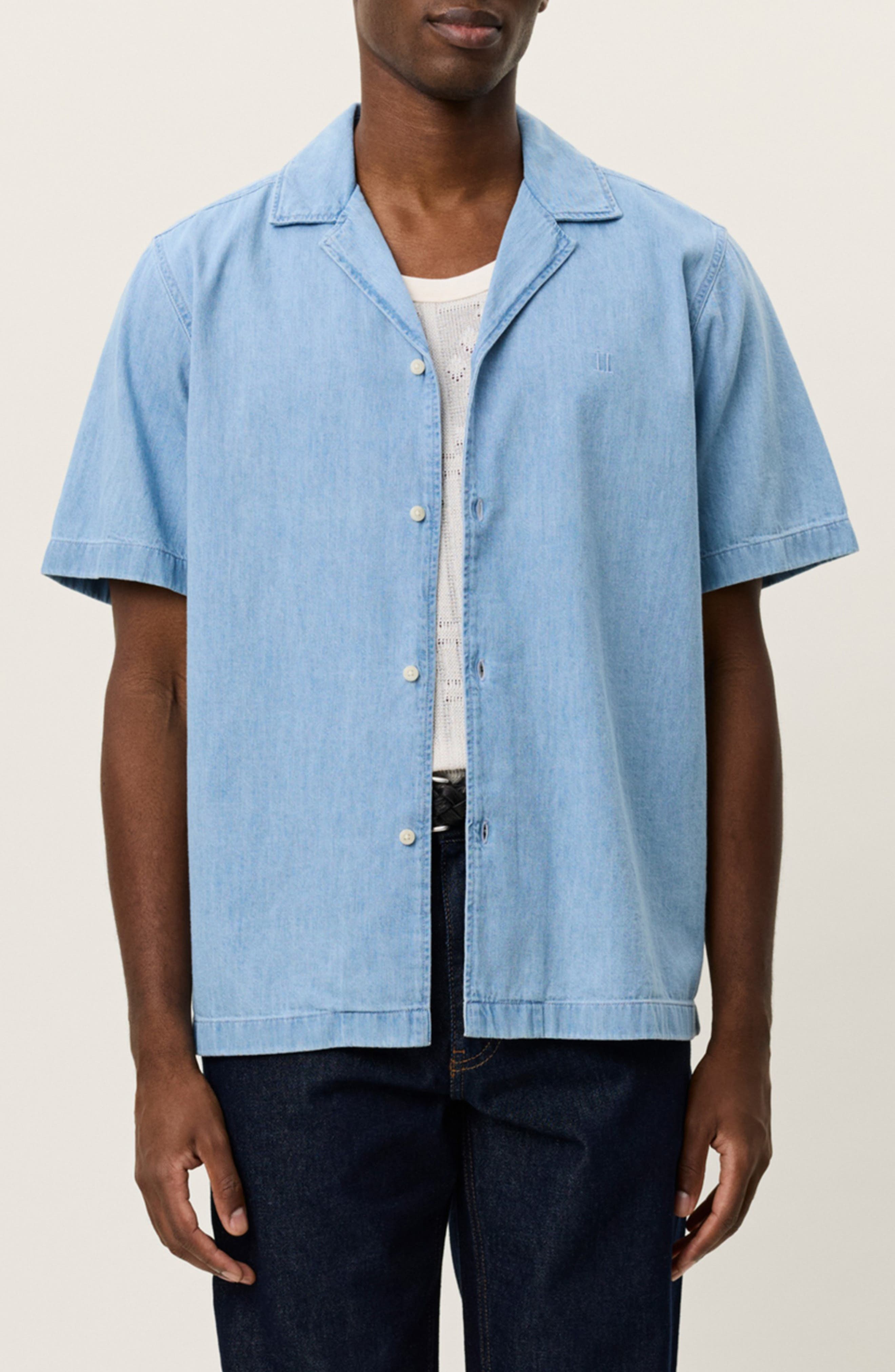 Lesley Organic Cotton Denim Camp Shirt - image 1