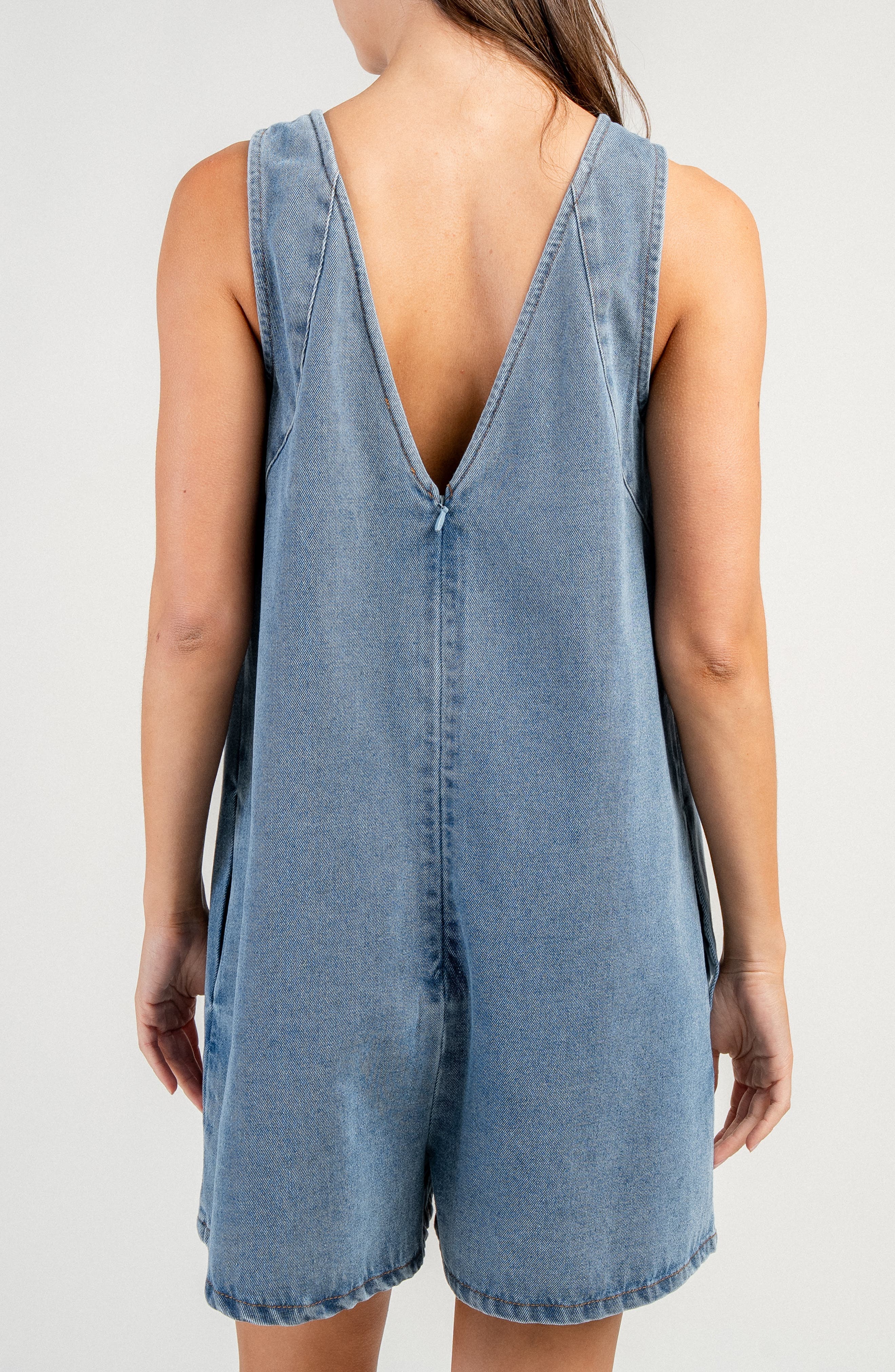 Bow Front Denim Romper - image 2