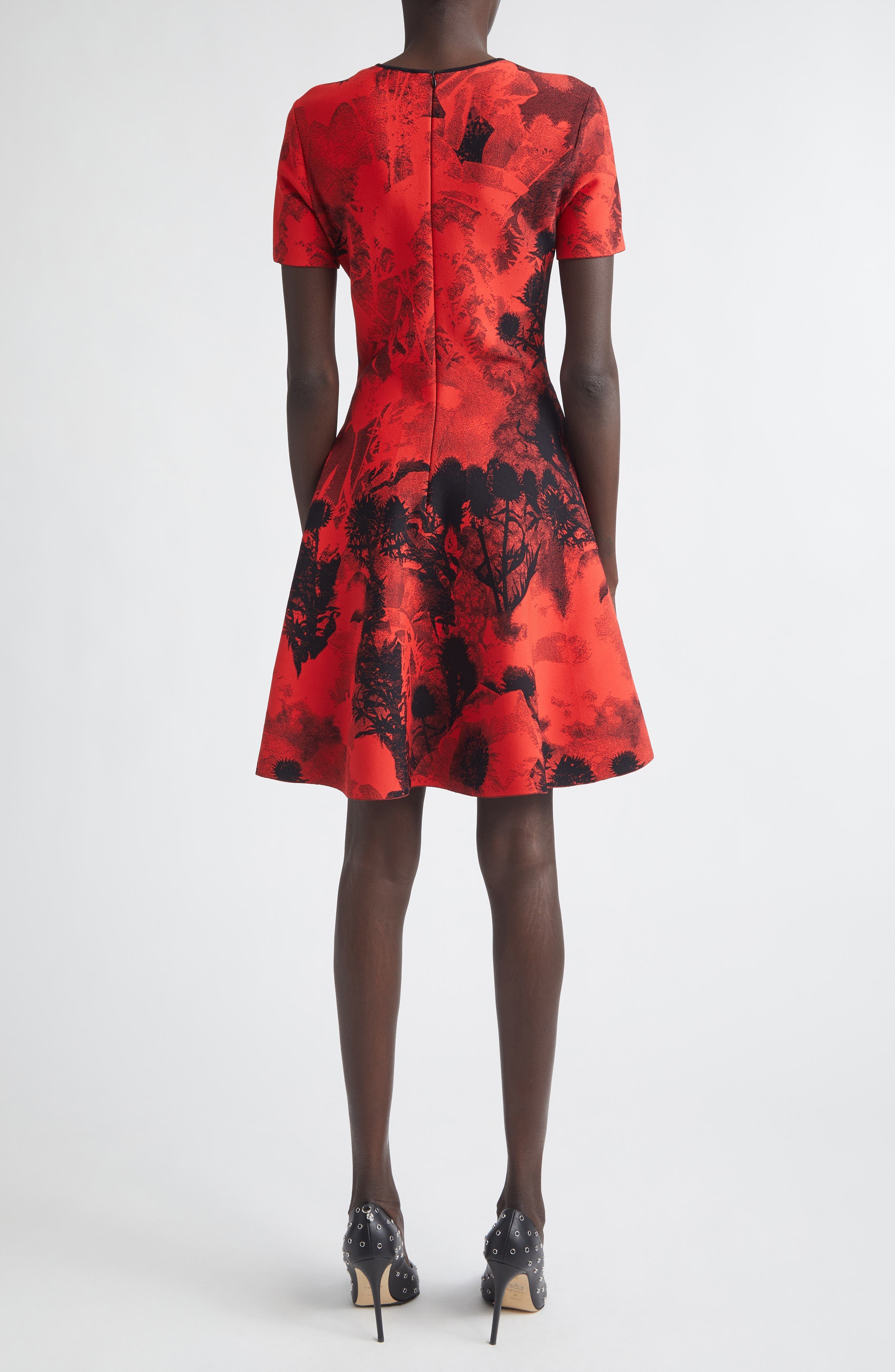 Floral Jacquard Mini Sweater Dress - image 2