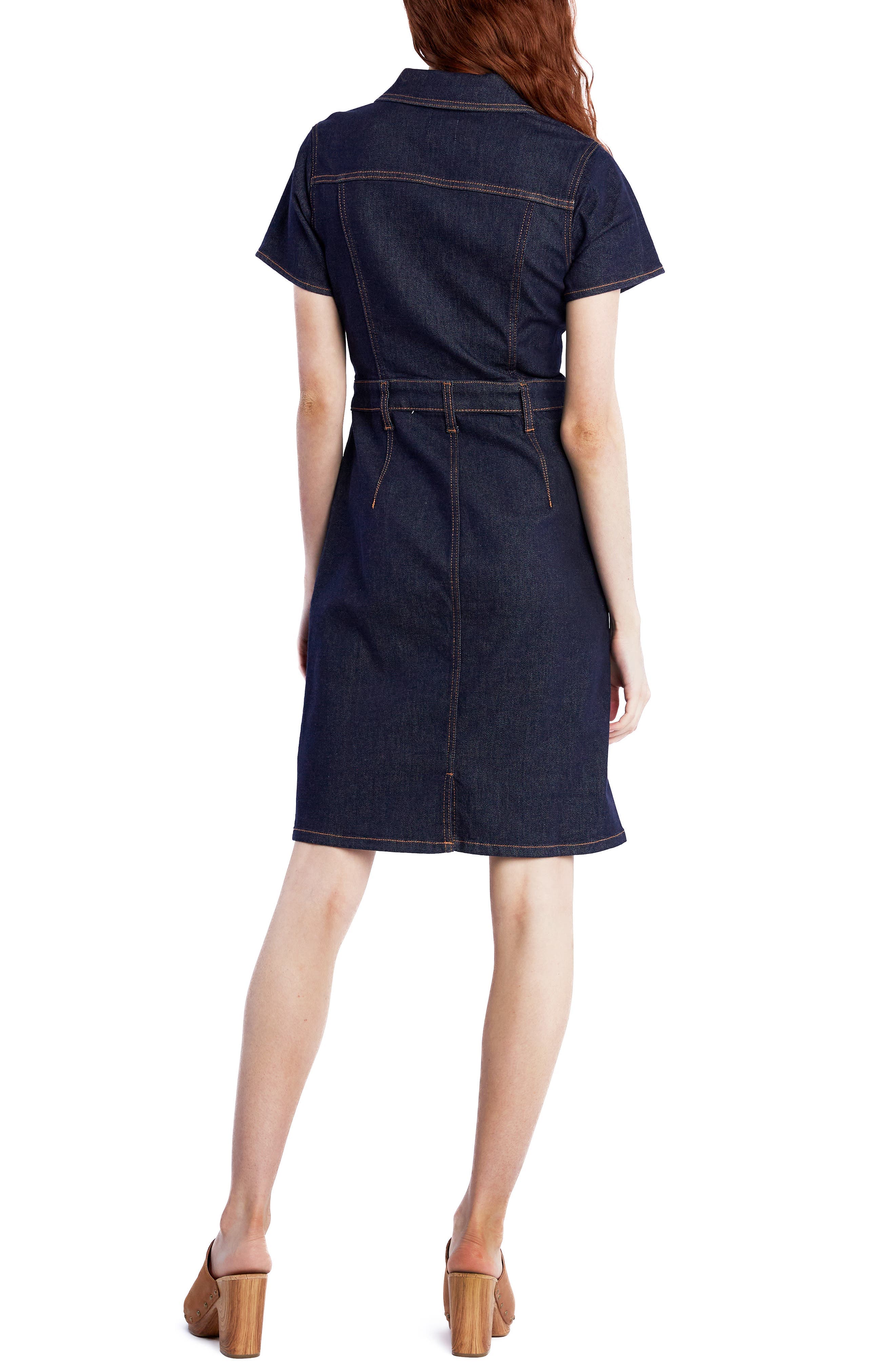 Naomi Fitted Denim Shirtdress - image 2