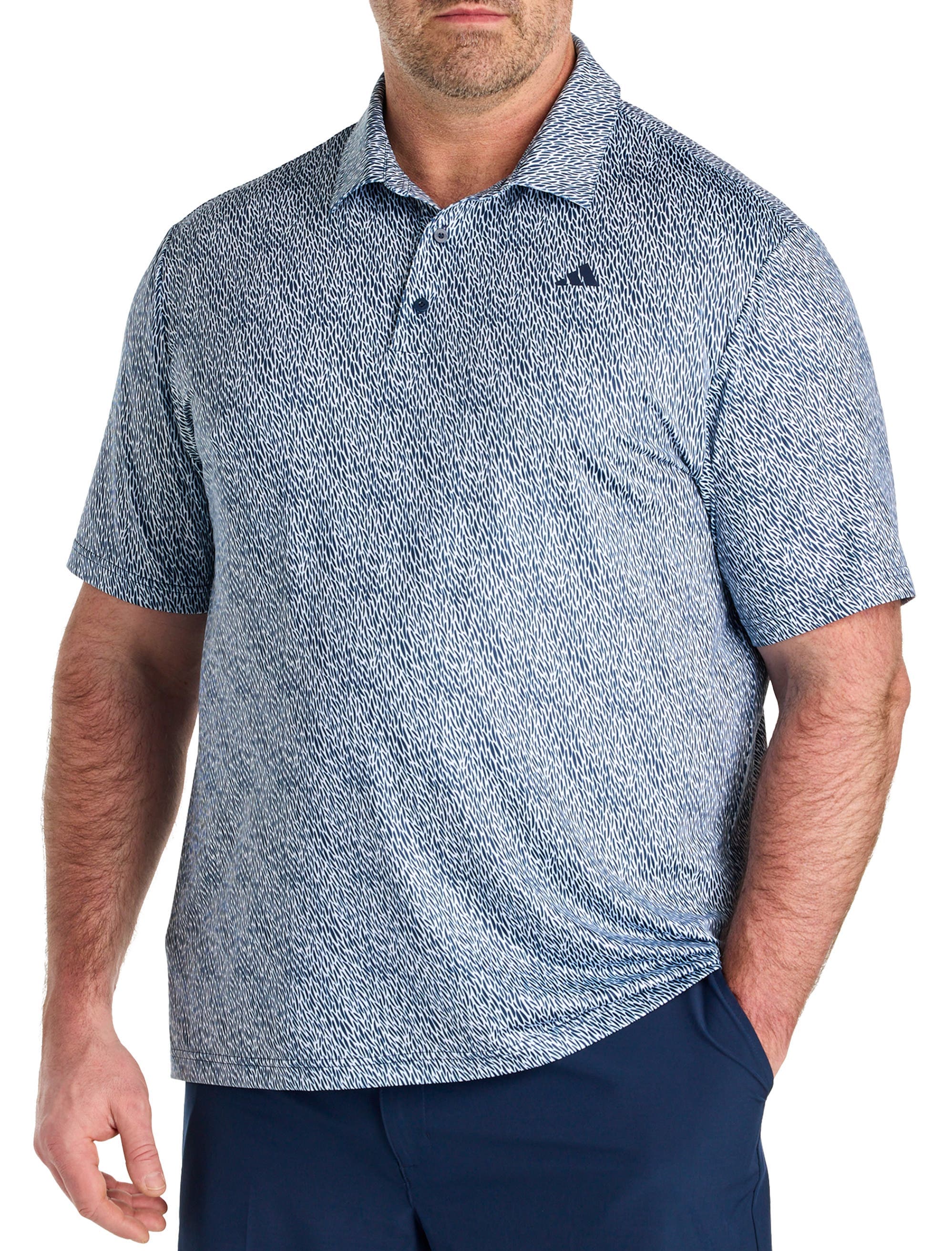Big & Tall Ultimate 365 Feather Print Polo Shirt - image 1
