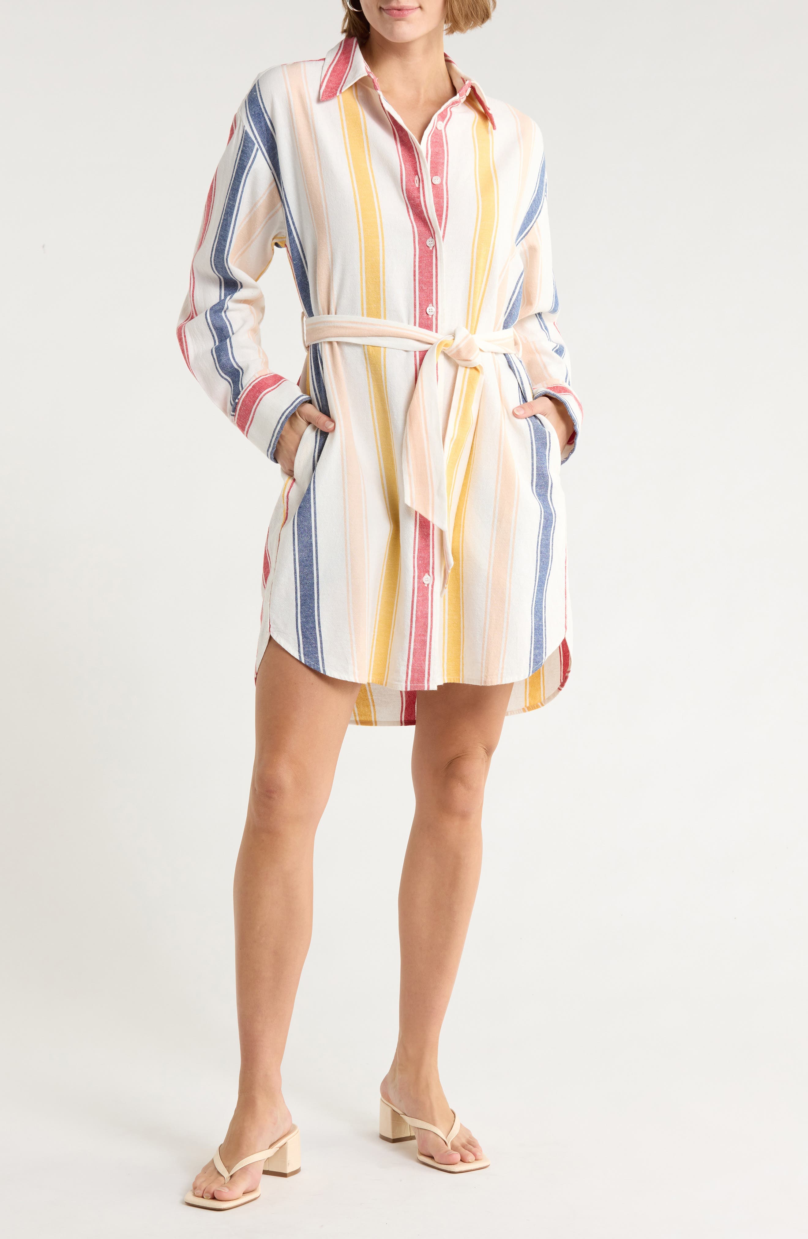 The Roomie Frenchie Long Sleeve Shirtdress - image 1
