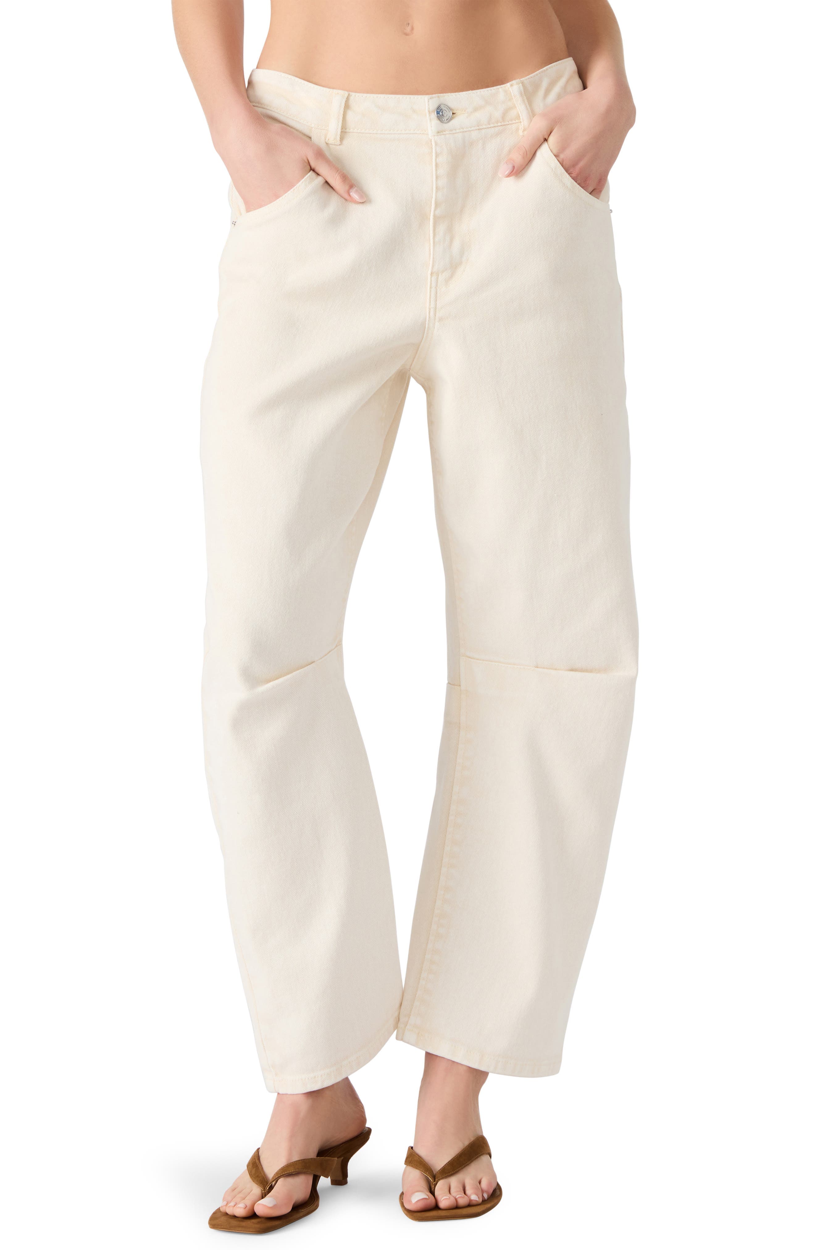 Mid Rise Barrel Leg Jeans - image 1