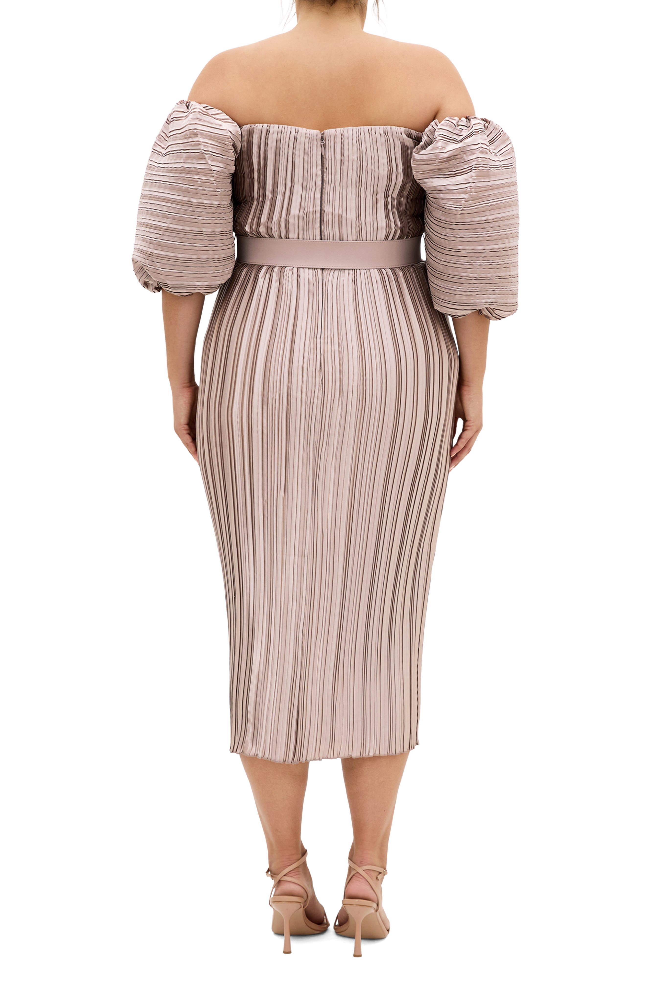 Krista Off the Shoulder Midi Dress - image 4