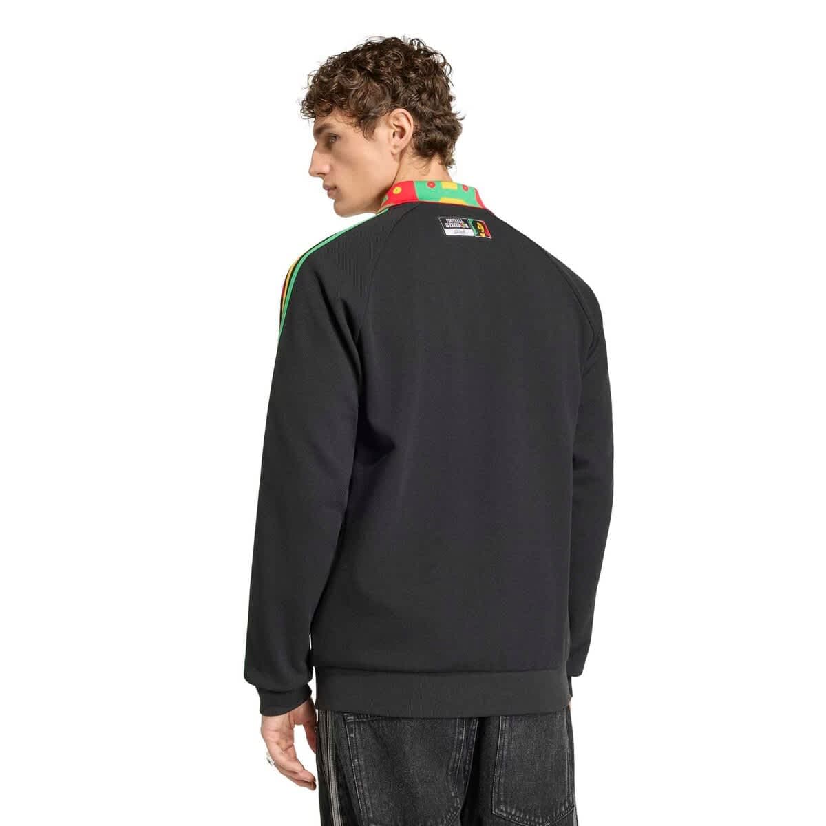Men's adidas Black Jamaica National Team Anthem Full-Zip Jacket - image 2
