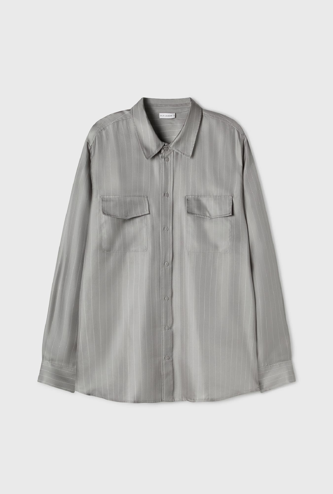 TWILL BOYFRIEND SHIRT MOON PINSTRIPE - image 2