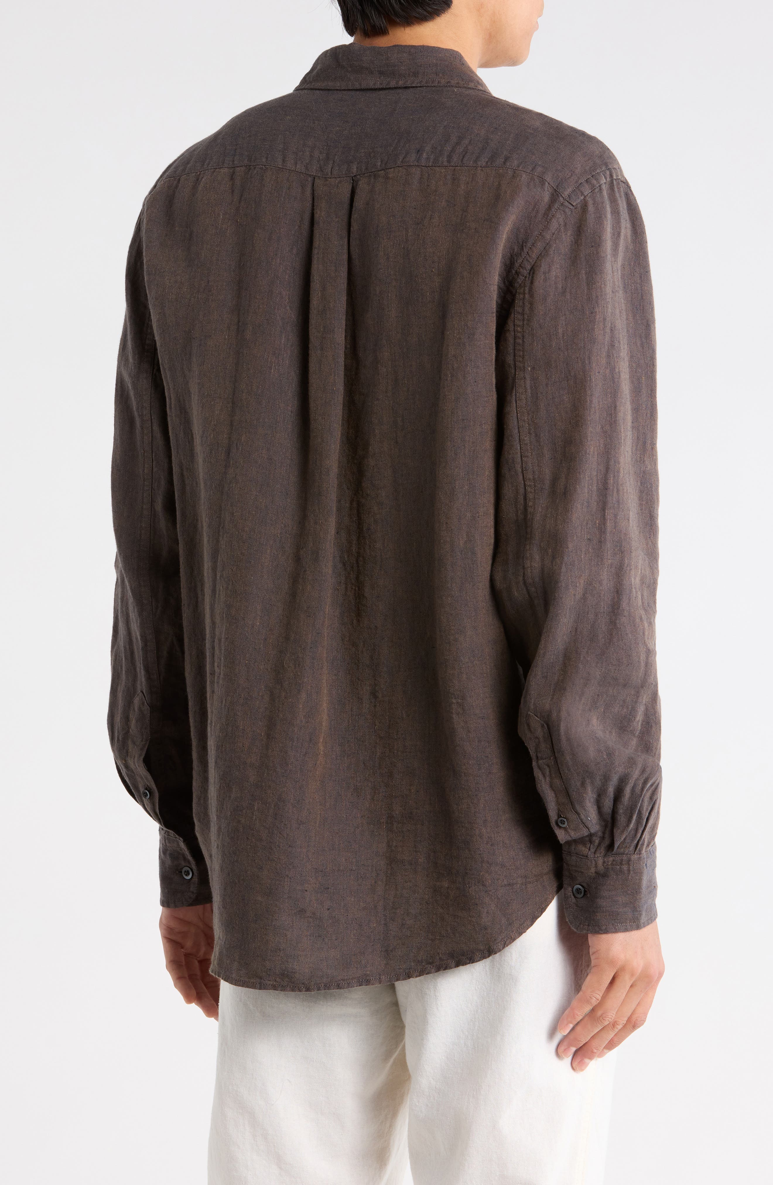 Linen & Organic Cotton Button-Up Shirt - image 2