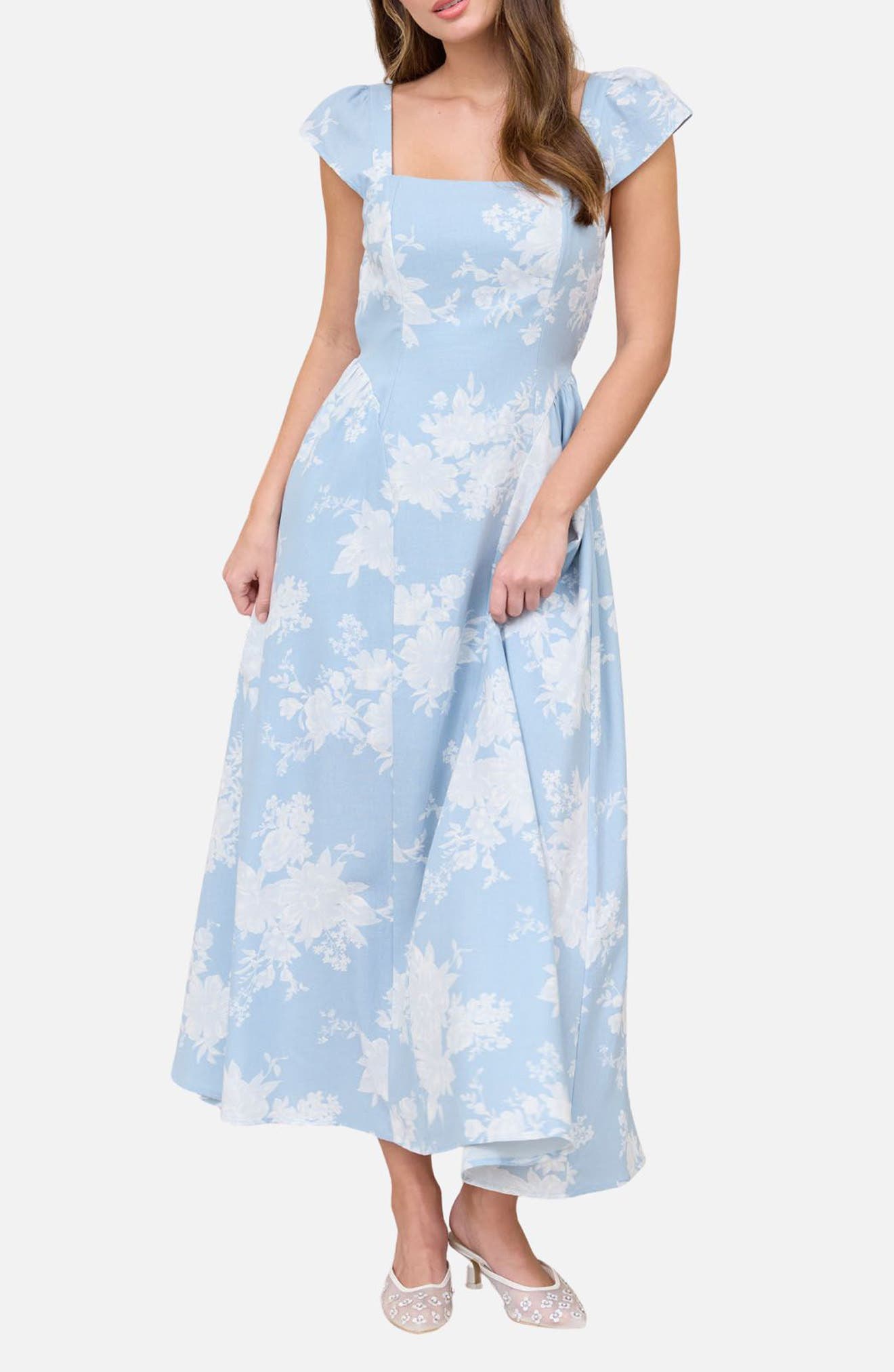 Floral Jacquard Midi Dress - image 3