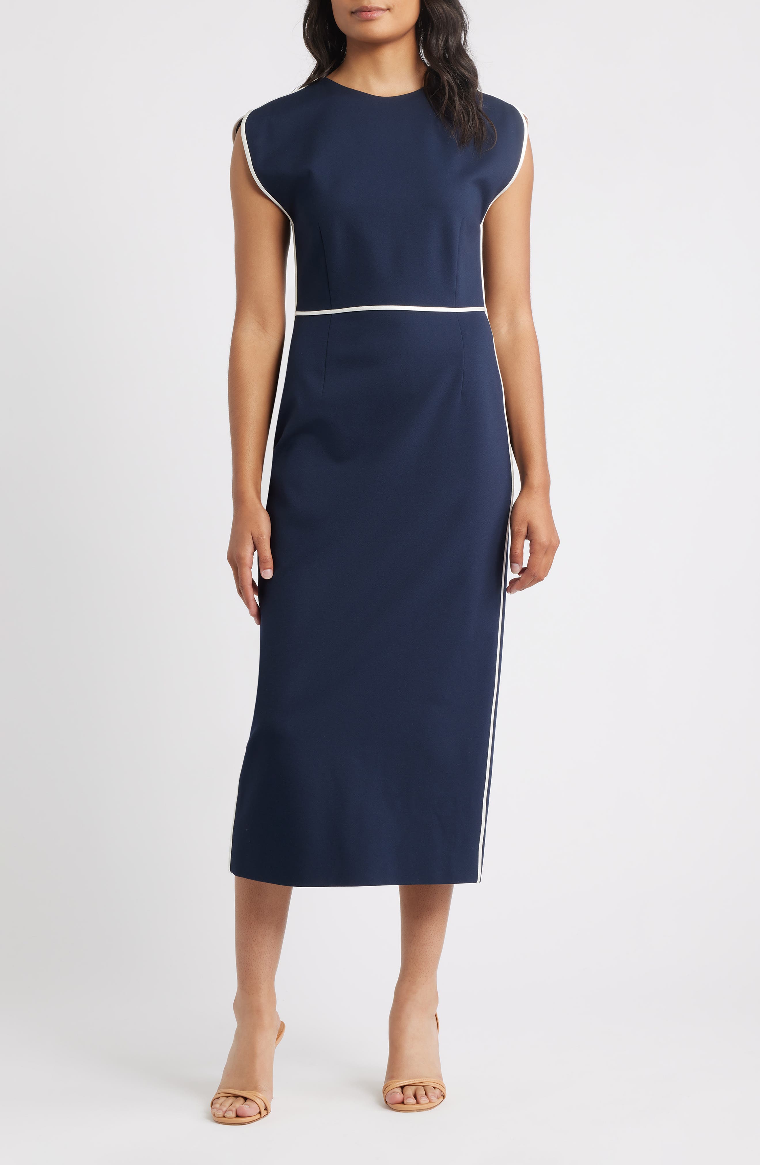 Detira Cap Sleeve Sheath Dress - image 1