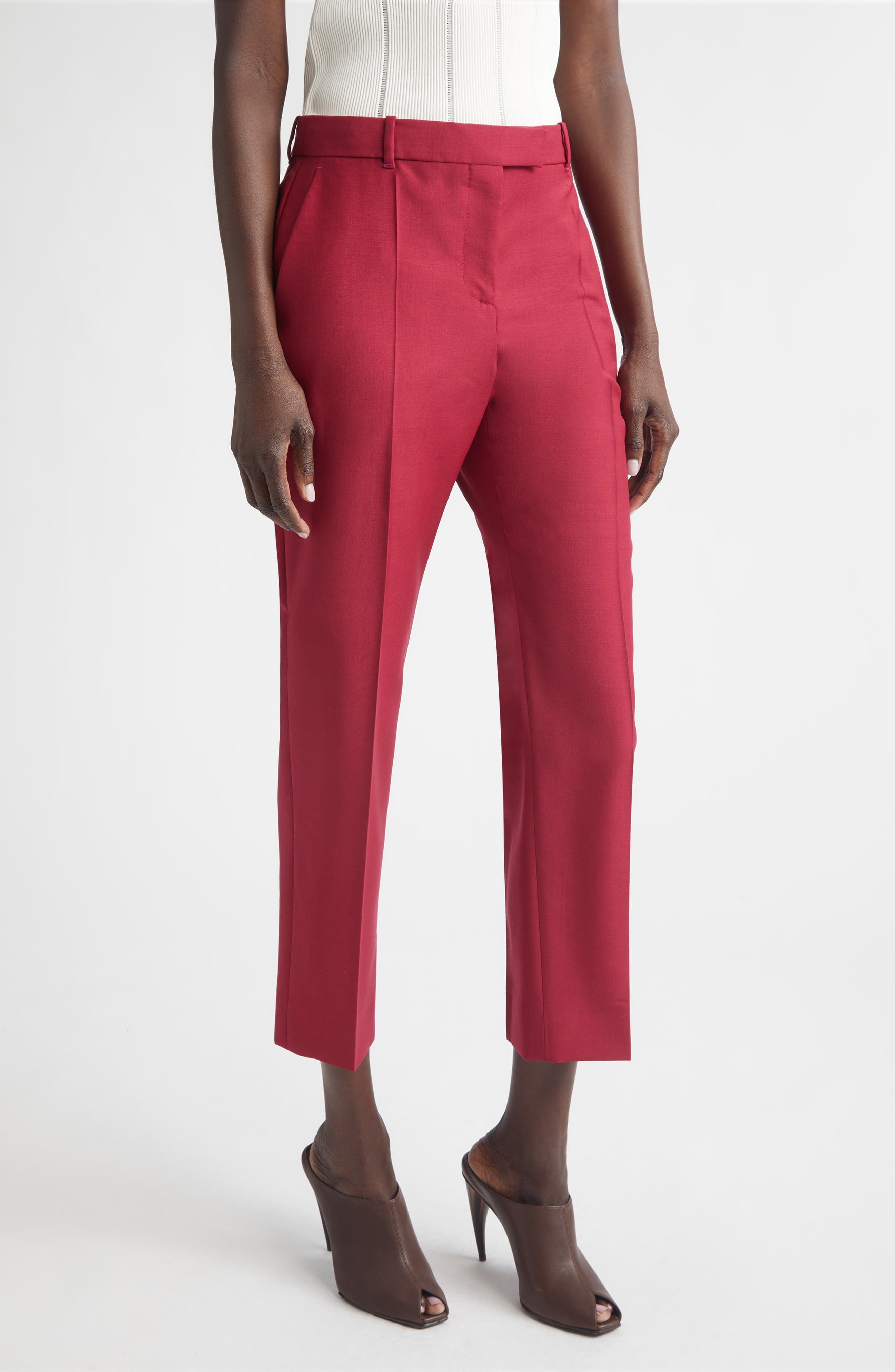 Wool & Mohair Narrow Bootcut Trousers - image 1