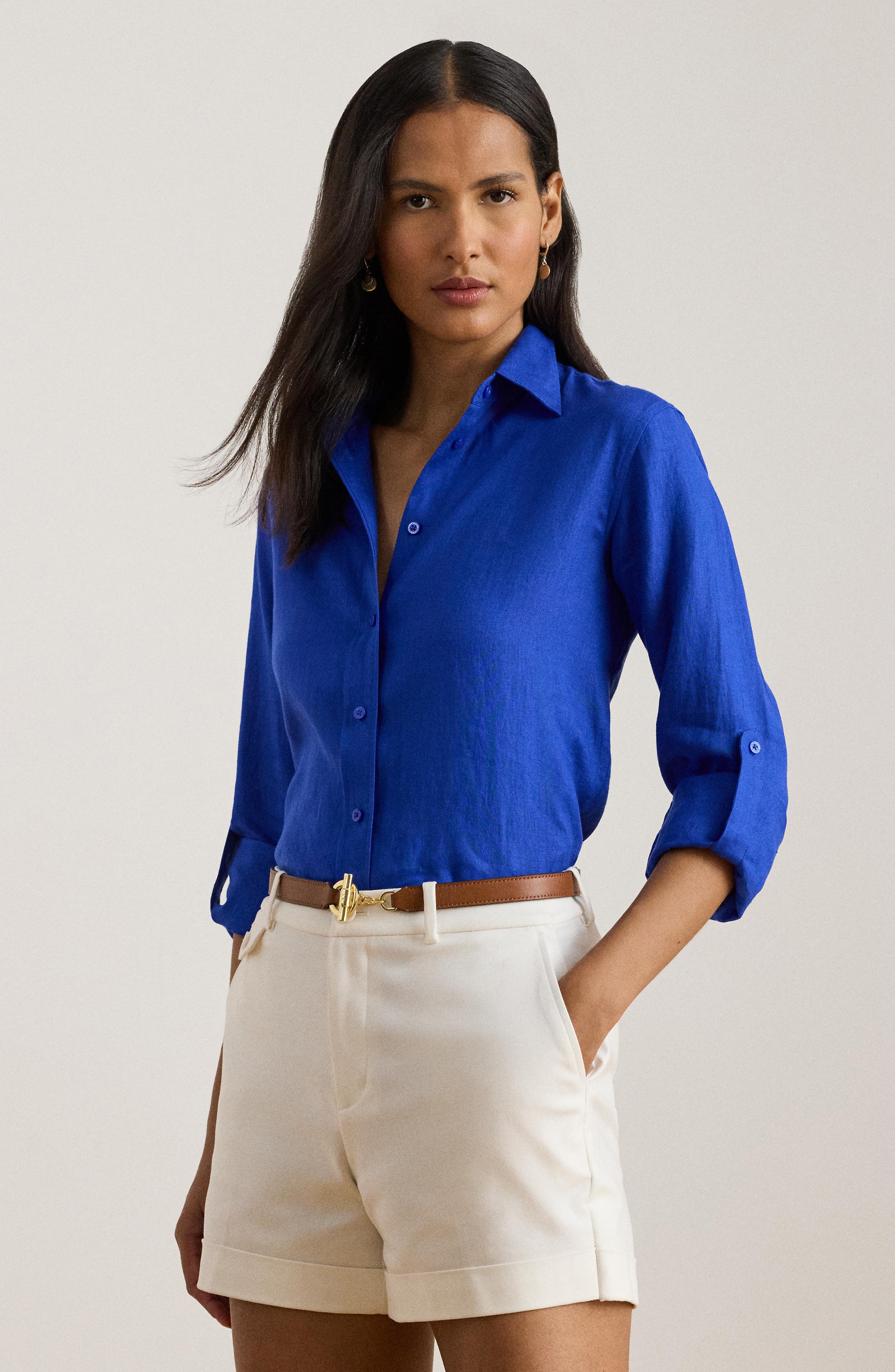 Karrie Linen Button-Up Shirt - image 2