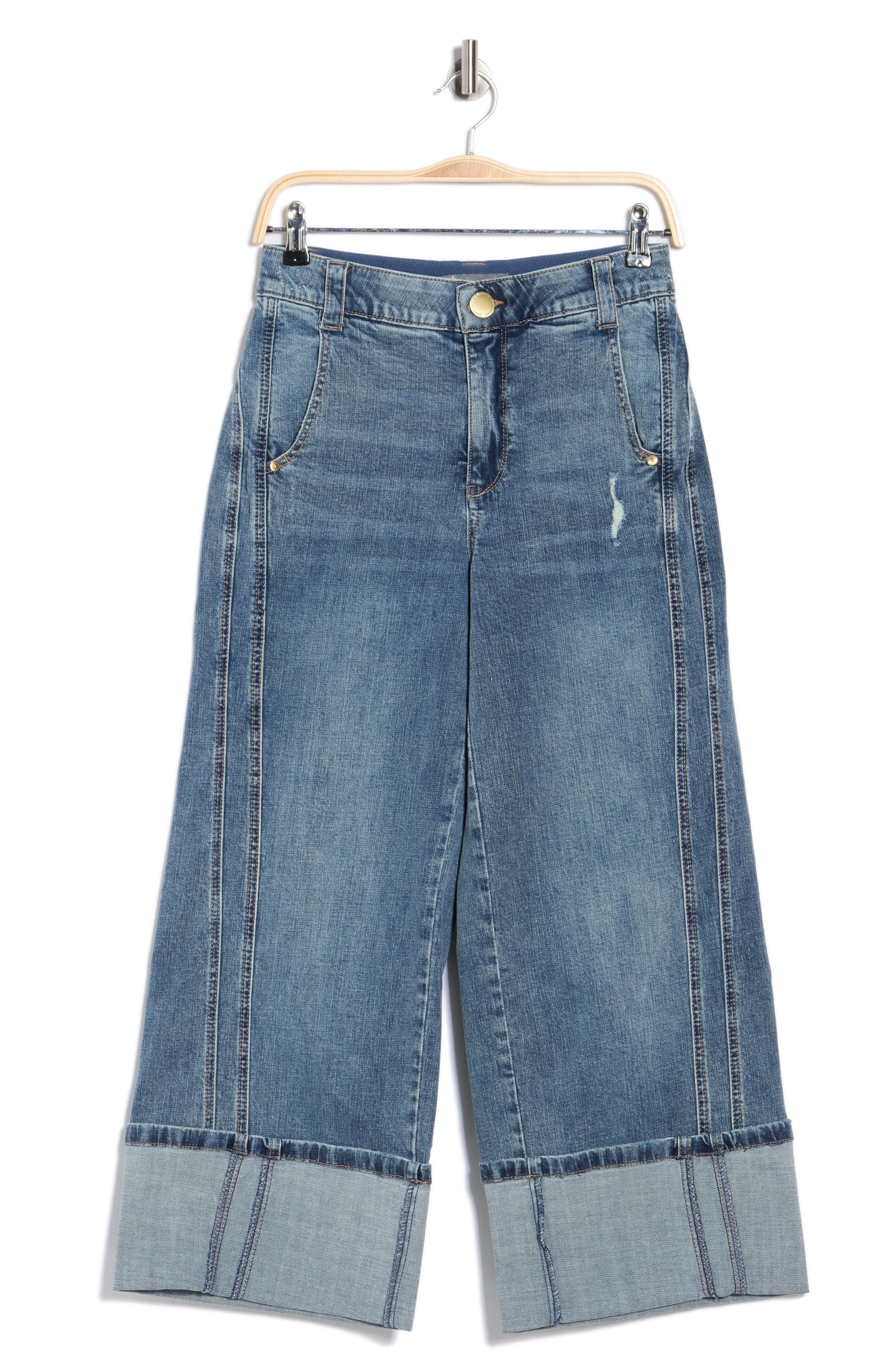 Cuffed Wide Leg Jeans - image 1