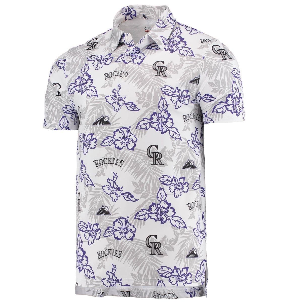 Men's Reyn Spooner White Colorado Rockies Performance Polo - image 2