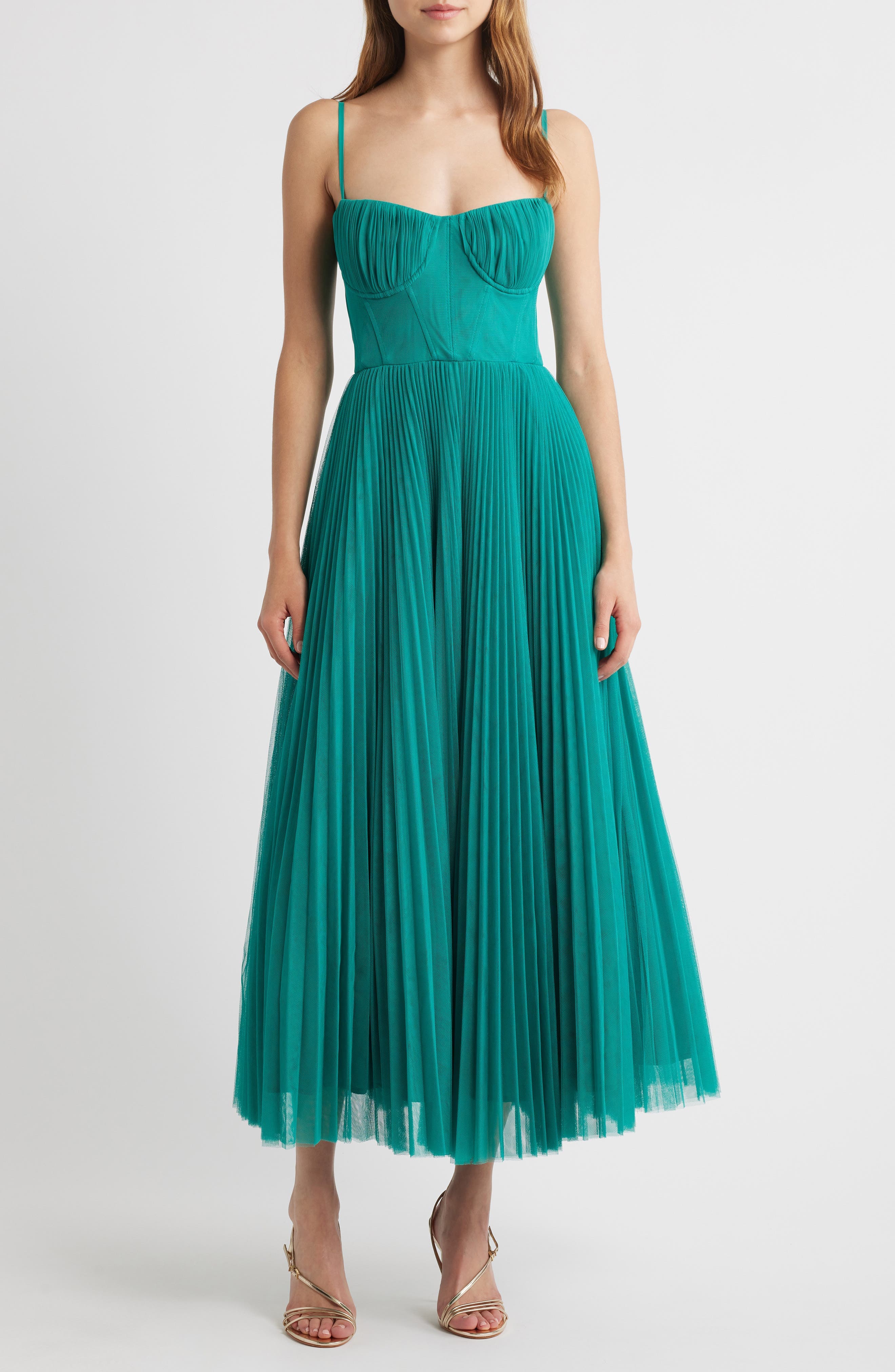 Pleated Cocktail Dress - image 1