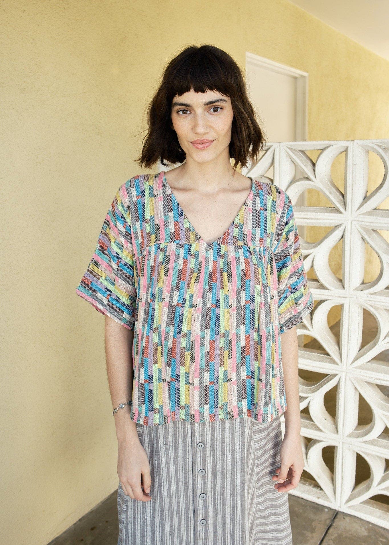 Maura Reversible V-Neck Top - image 2