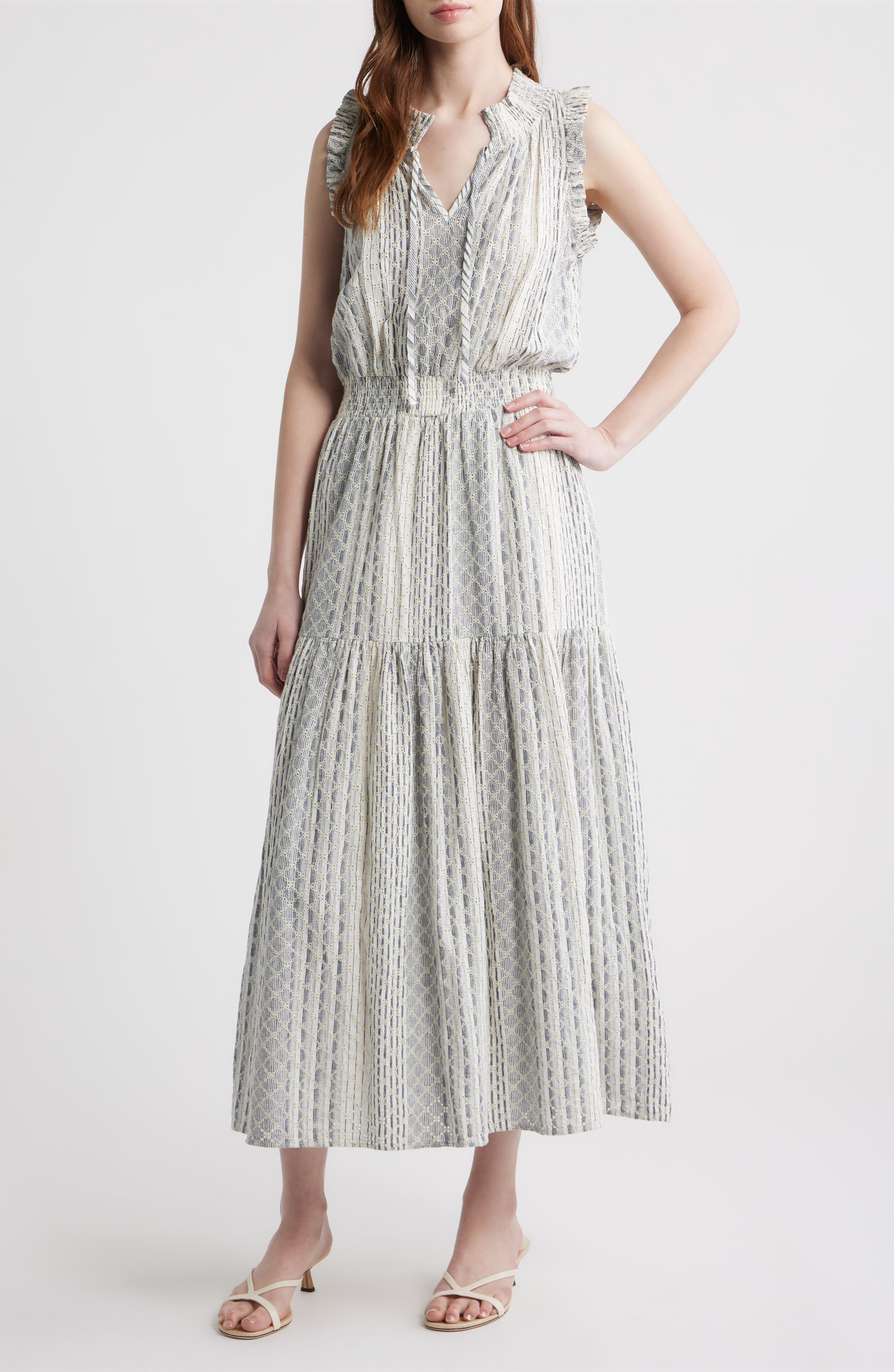 Alessi Embroidered Sleeveless Maxi Dress - image 1